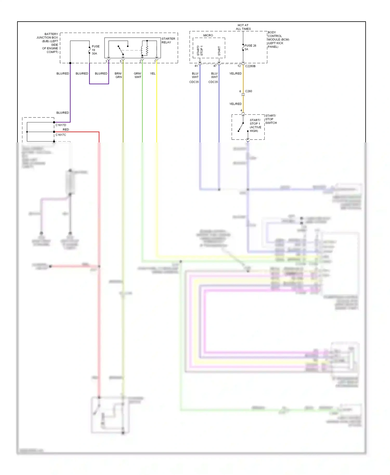 Lincoln MKS I facelift (2012-2016) module (bcm) (left kick panel) wiring diagram  (1 of 1)