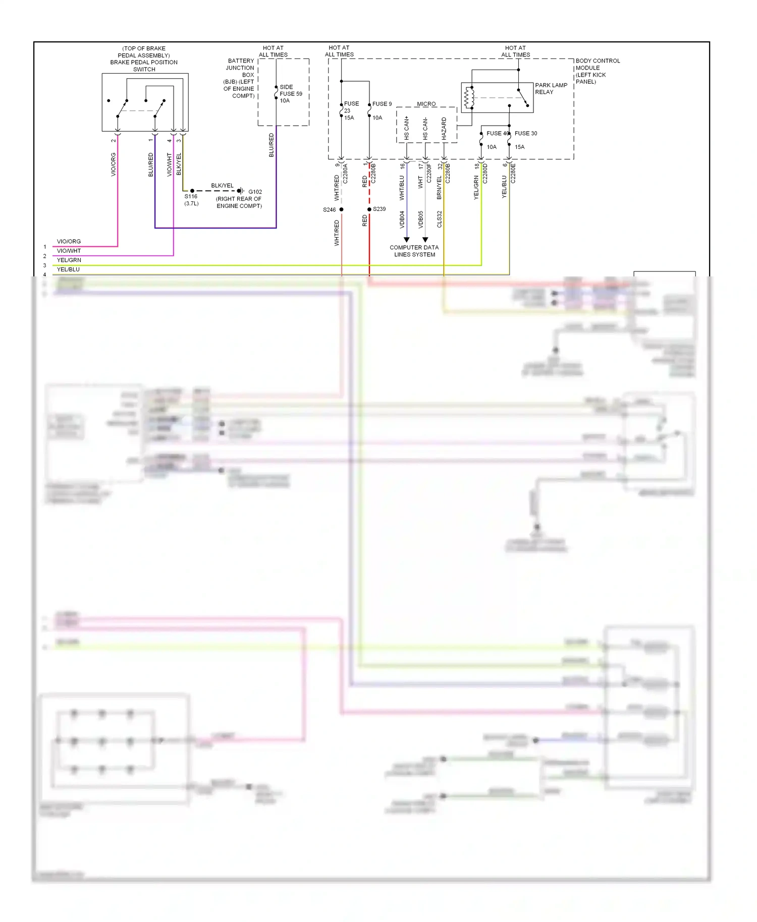 Lincoln MKS I facelift (2012-2016) multi- function switch wiring diagram  (2 of 5)