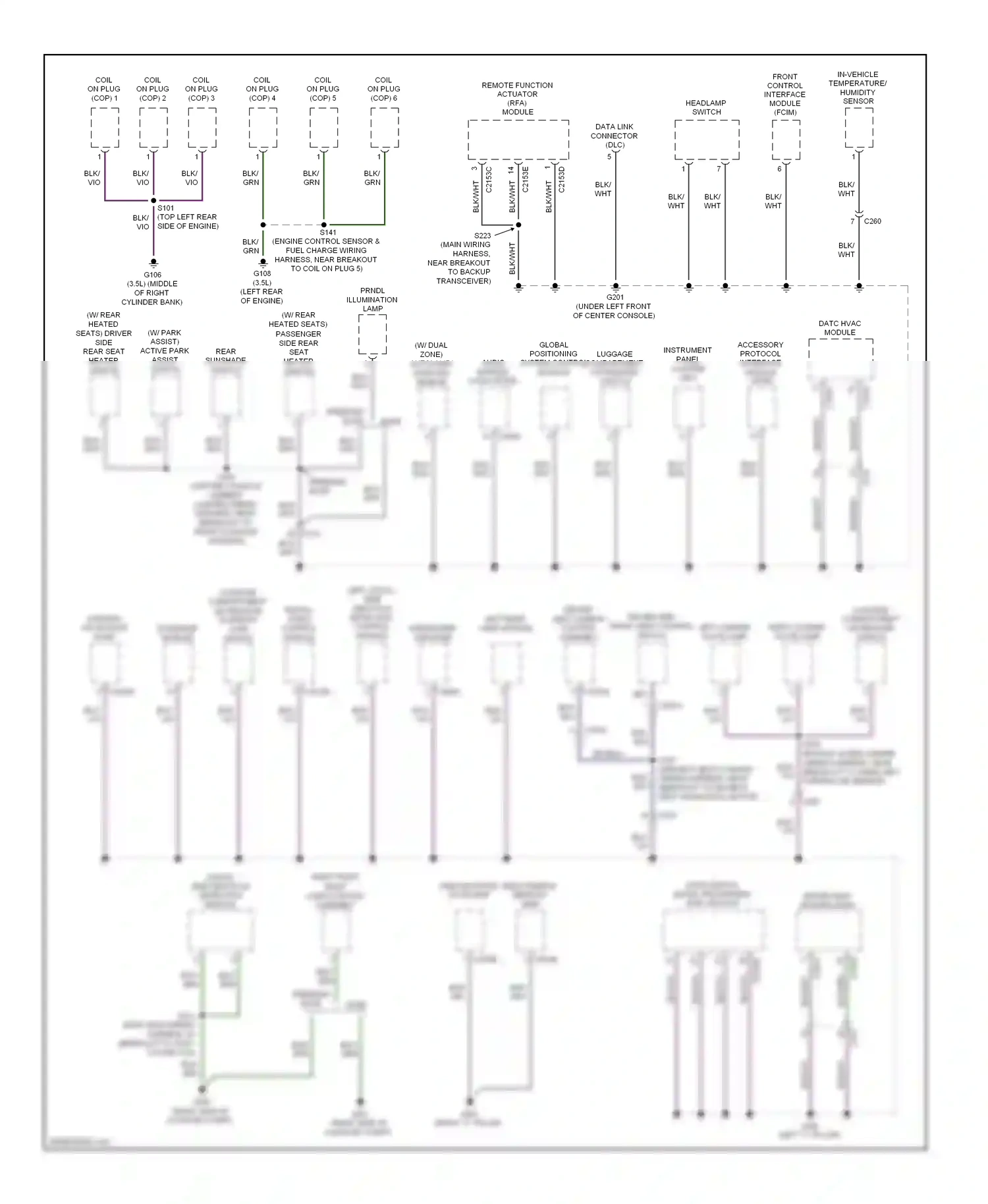 Lincoln MKS I facelift (2012-2016) remote function actuator (rfa) module wiring diagram  (6 of 15)