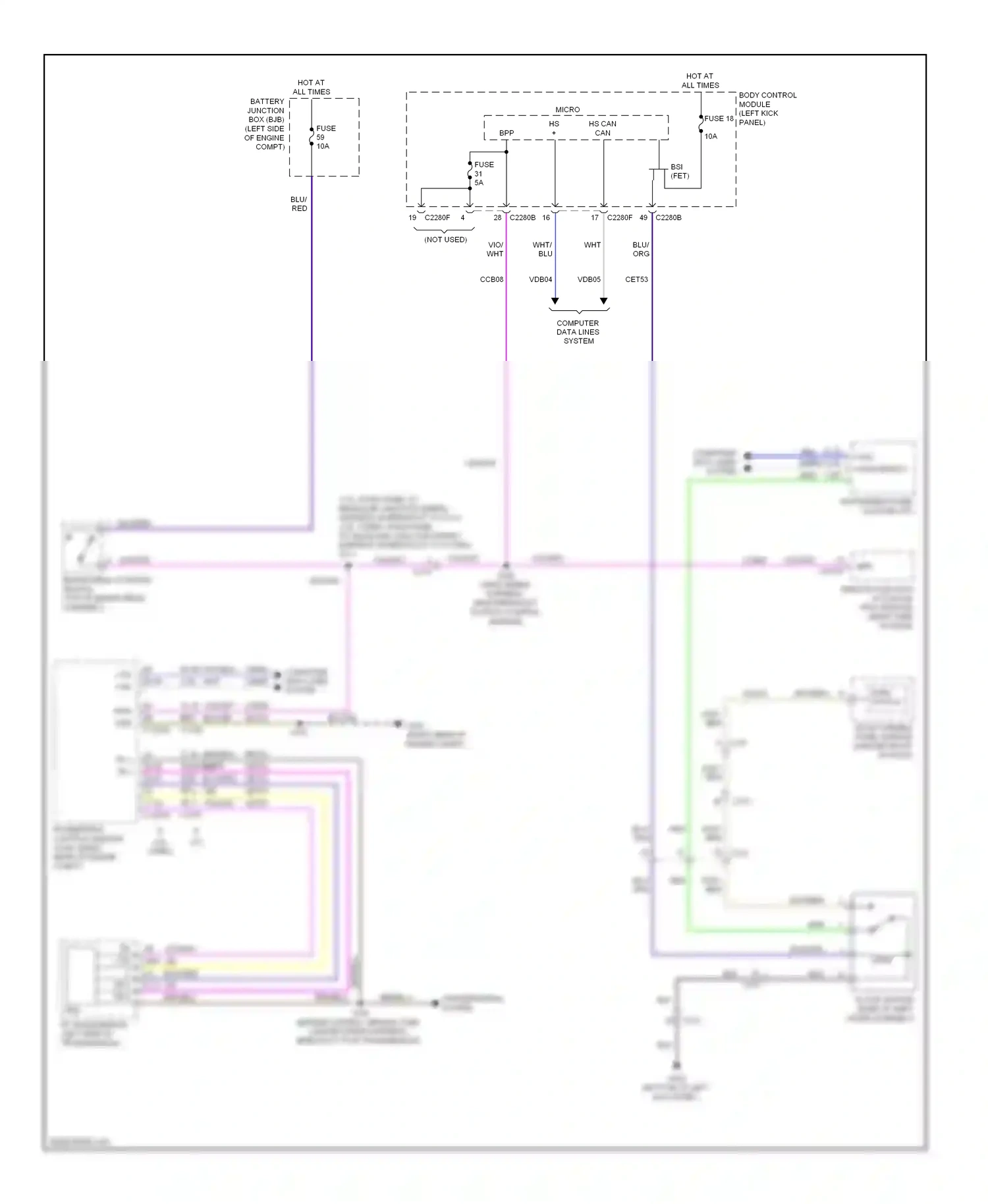 Lincoln MKS I facelift (2012-2016) remote function actuator (rfa) module wiring diagram  (13 of 15)