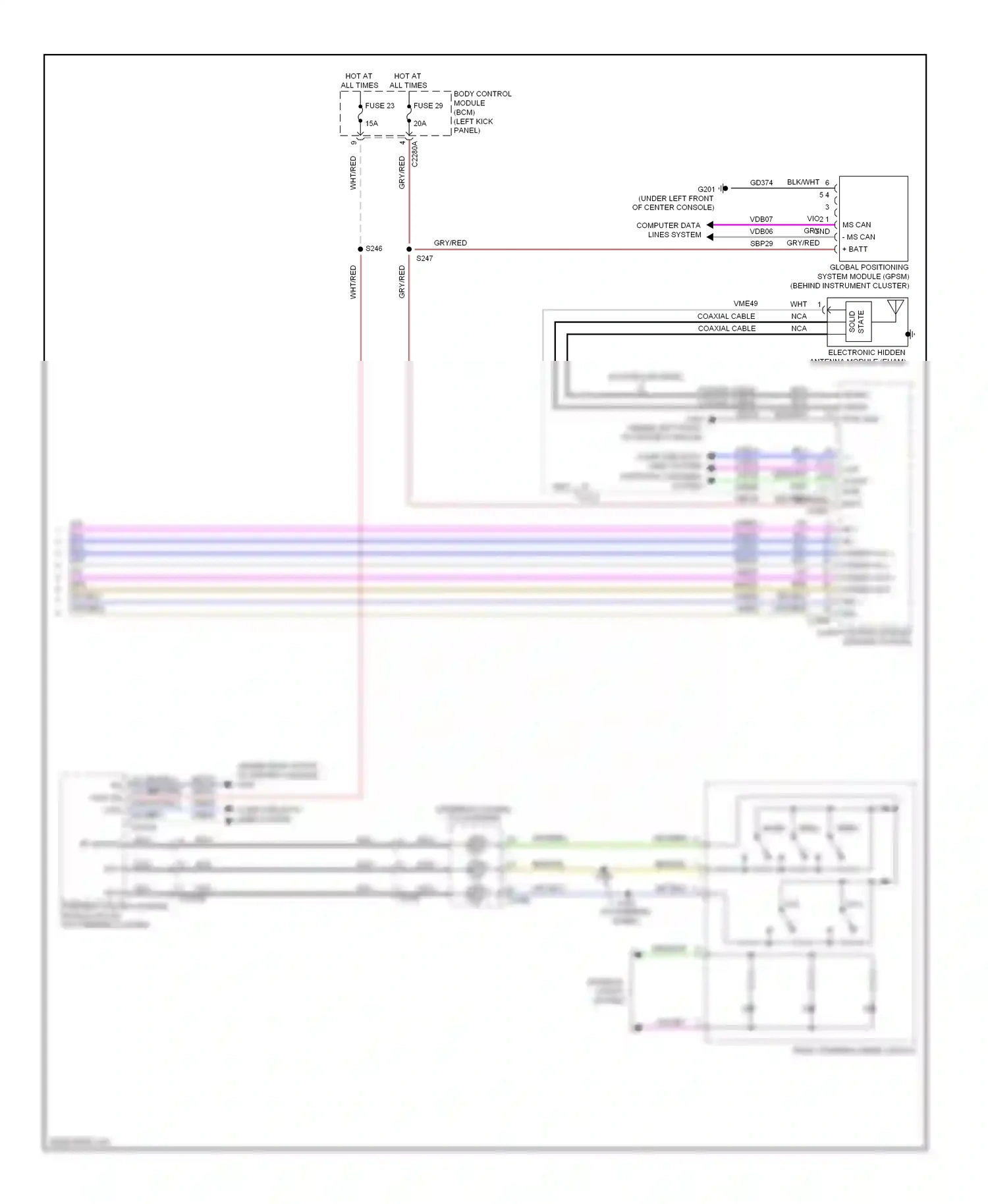 Lincoln MKS I facelift (2012-2016) state solid wiring diagram  (1 of 1)