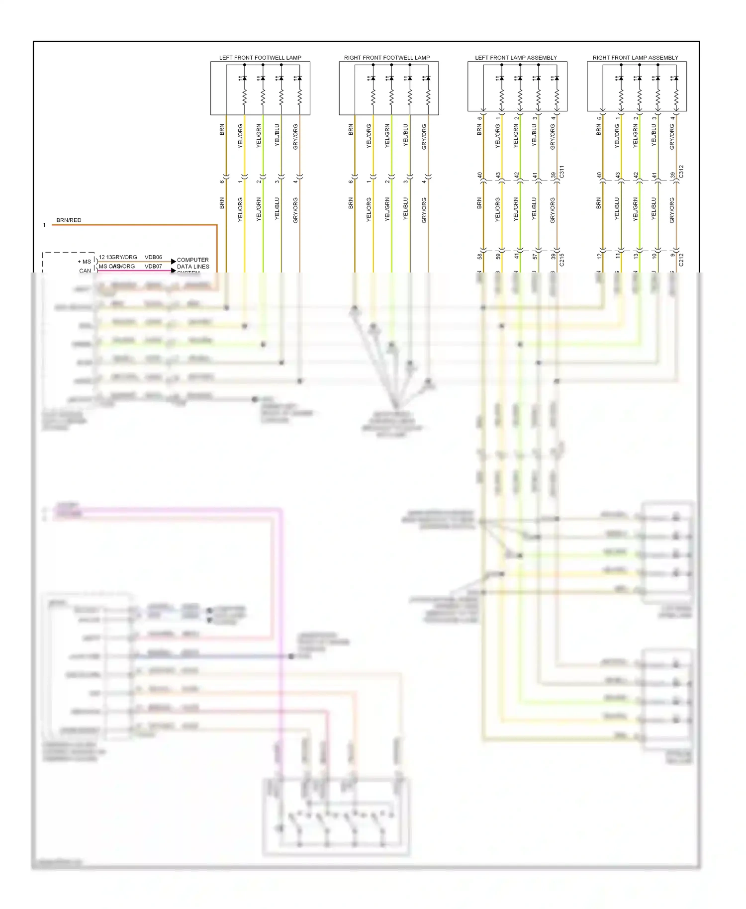 Lincoln MKS I facelift (2012-2016) steering column control module wiring diagram  (4 of 11)
