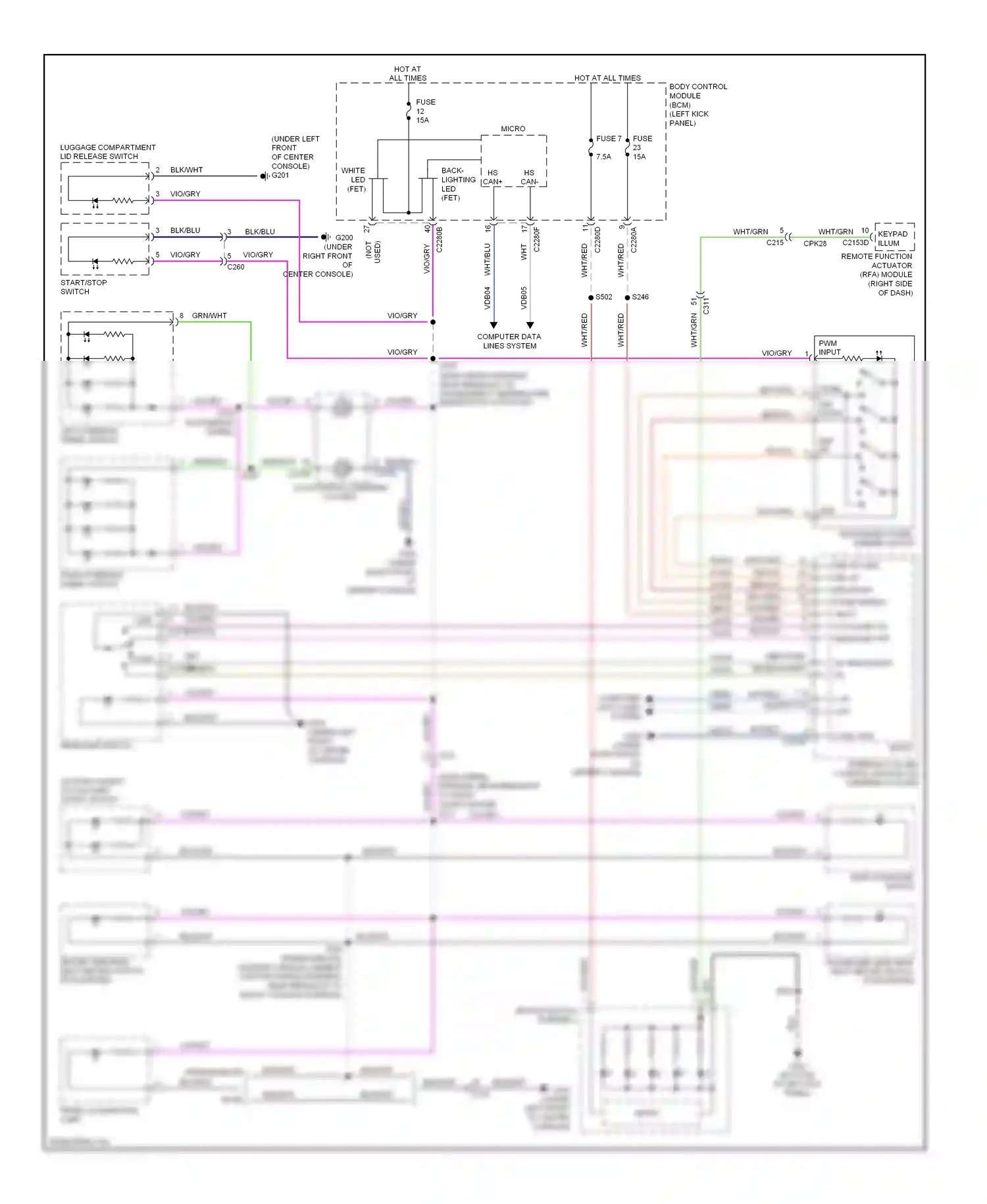 Lincoln MKS I facelift (2012-2016) steering column control module wiring diagram  (7 of 11)