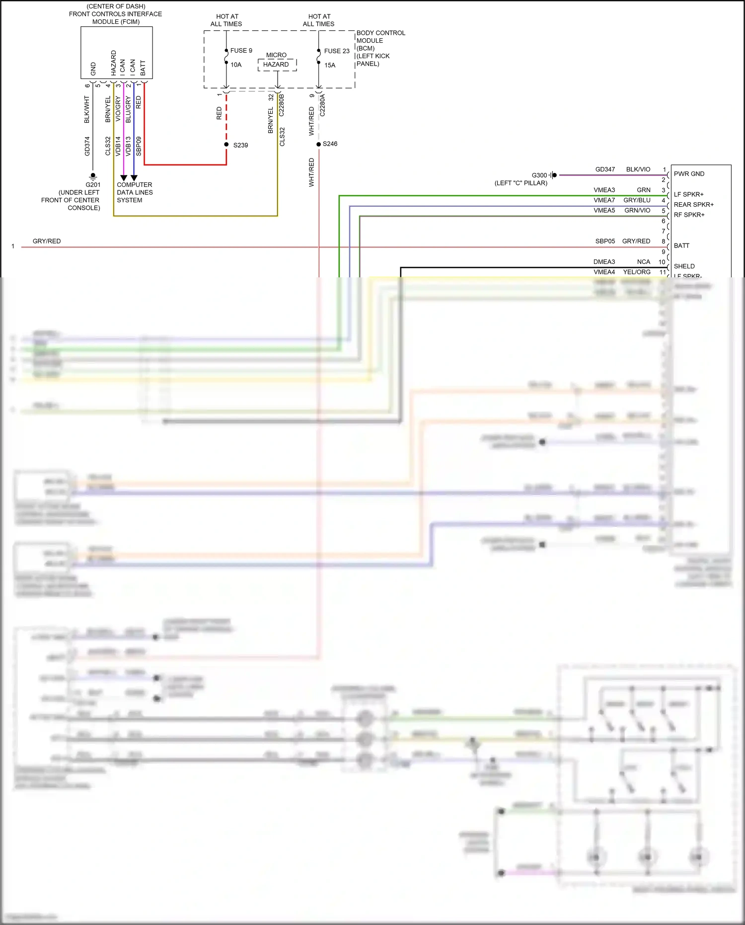 Lincoln MKS I facelift (2012-2016) computer data lines system wiring diagram  (54 of 71)
