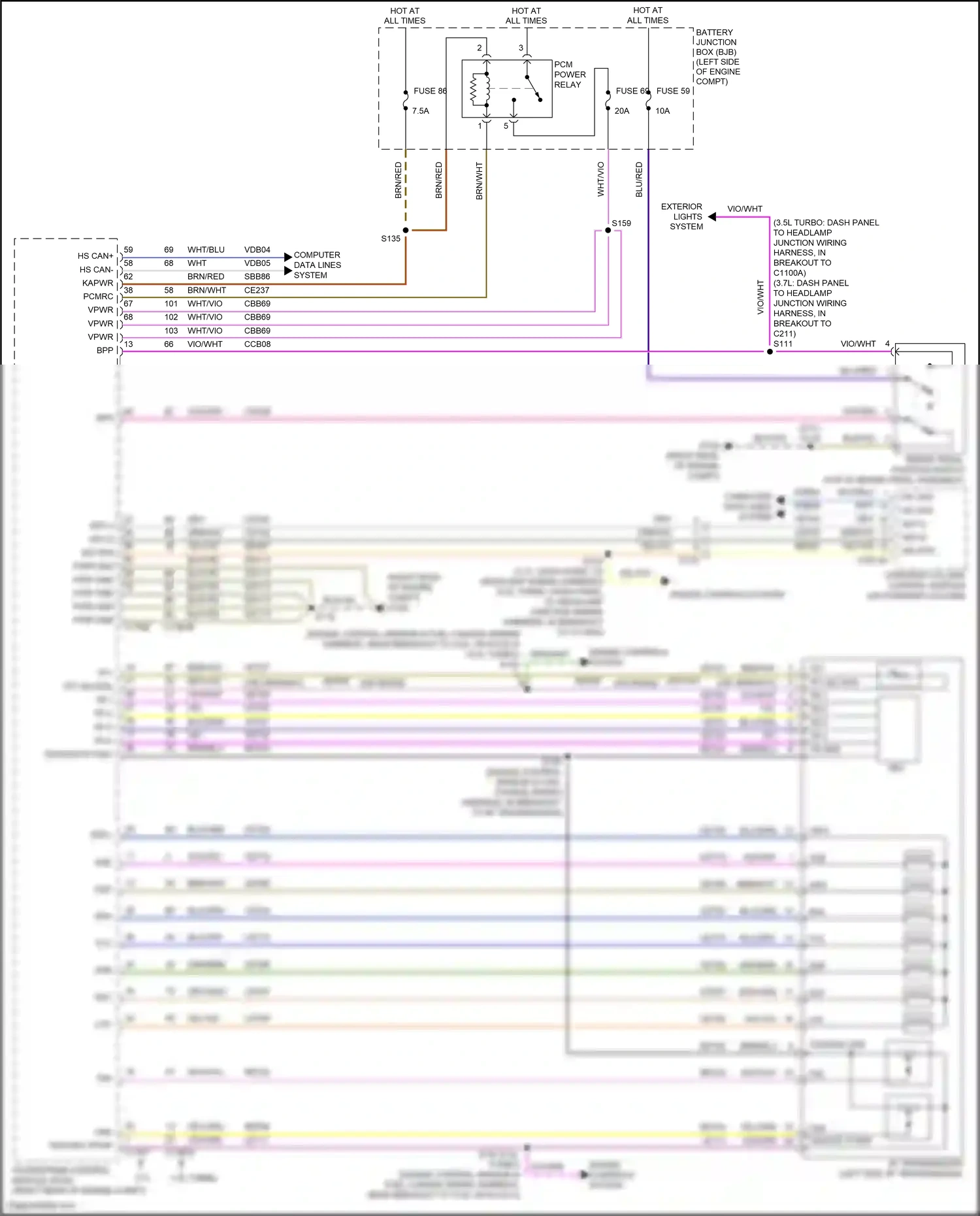 Lincoln MKS I facelift (2012-2016) steering column control module wiring diagram  (11 of 11)
