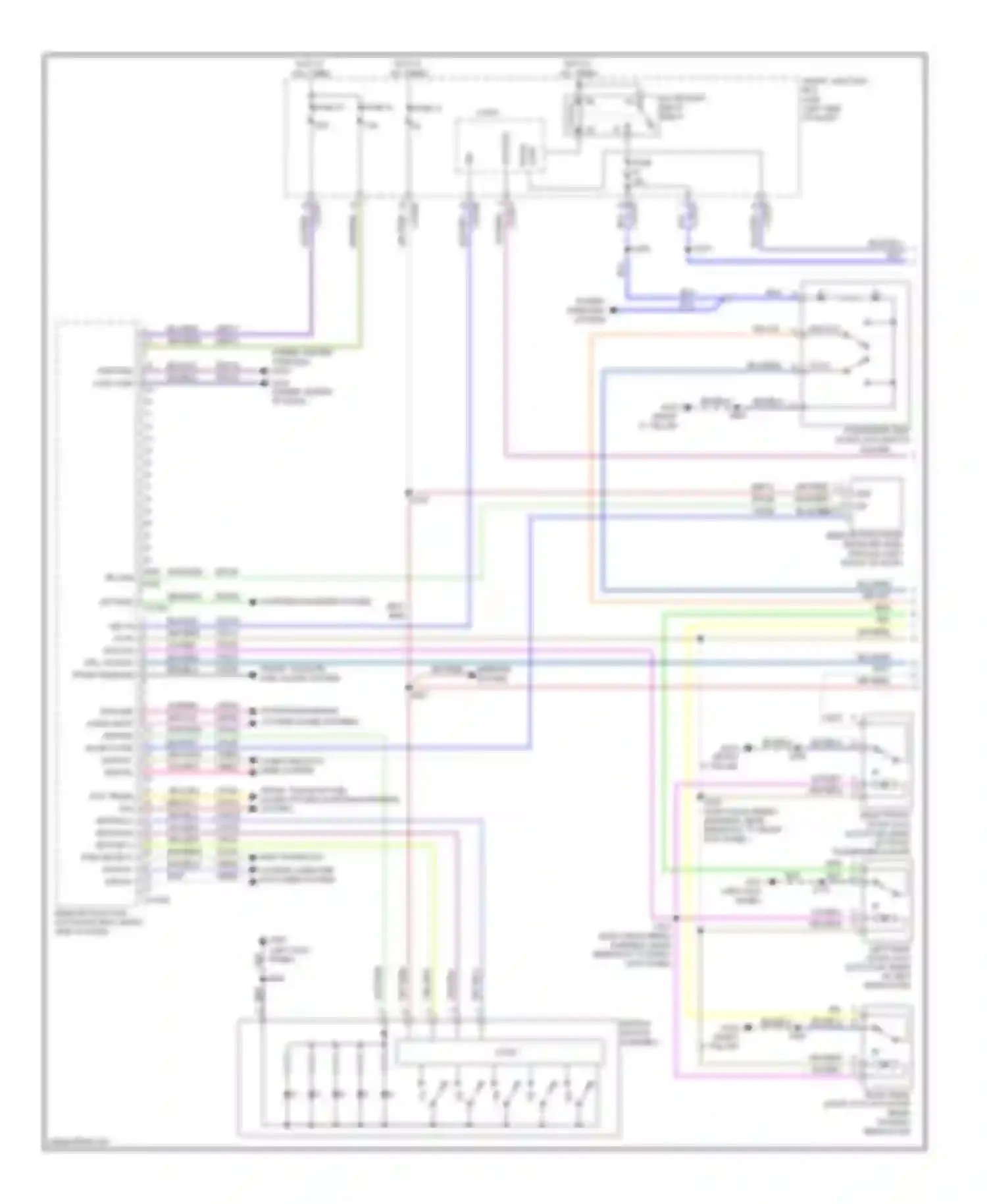 MKS Lincoln I (2008-2012): Power door locks circuit, with intelligent access (1 of 2)