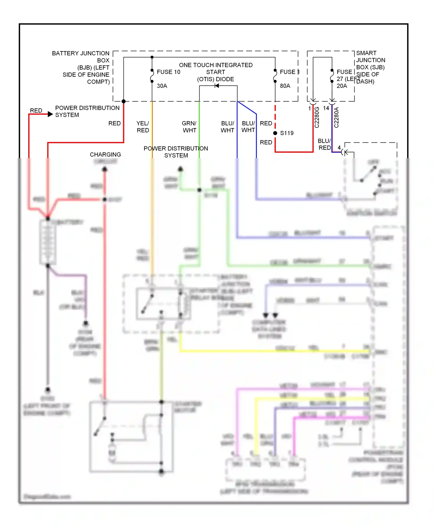 Lincoln MKS I (2008-2012) computer data lines system wiring diagram  (46 of 49)