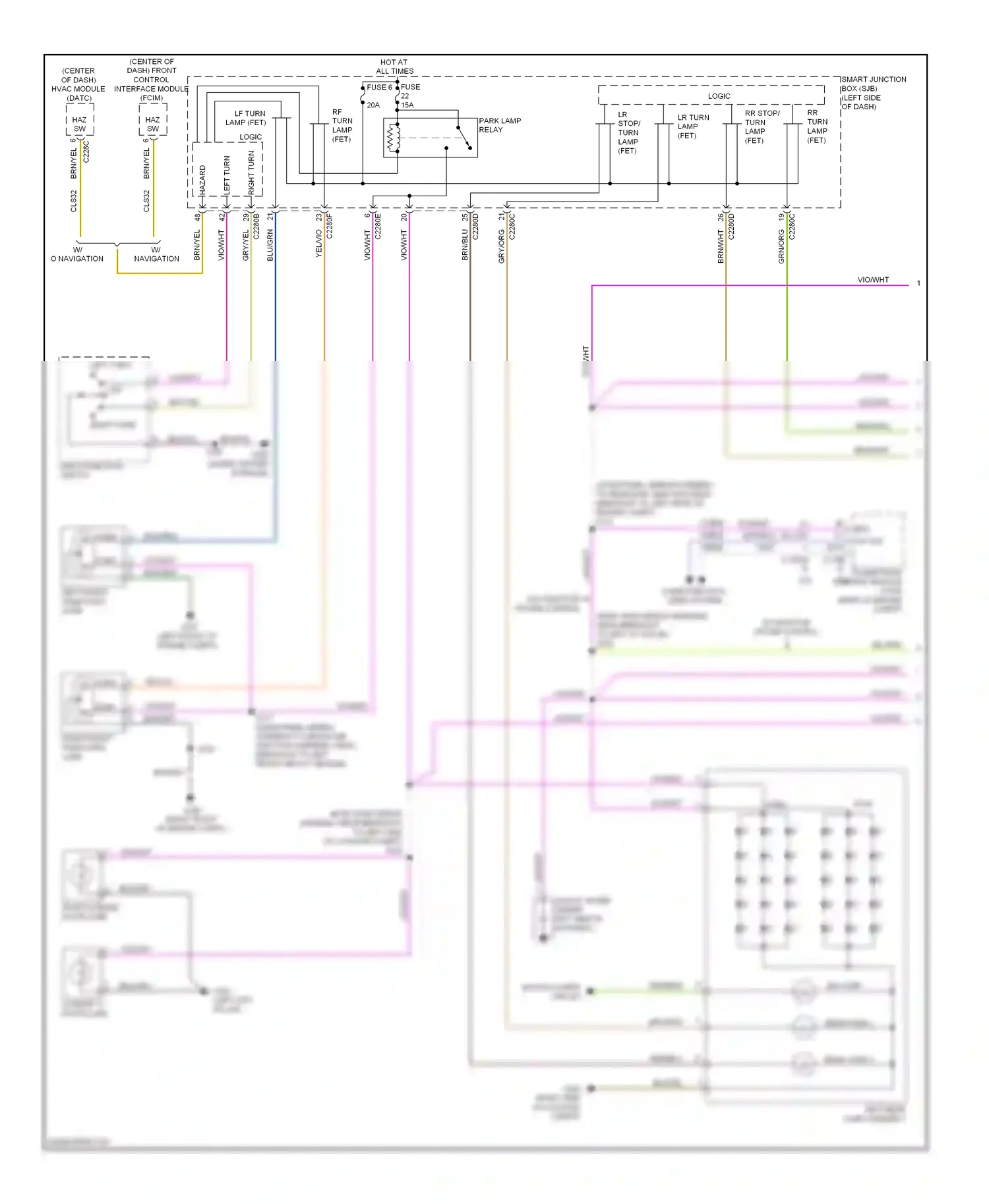 Lincoln MKS I (2008-2012) multi- function switch wiring diagram  (1 of 4)