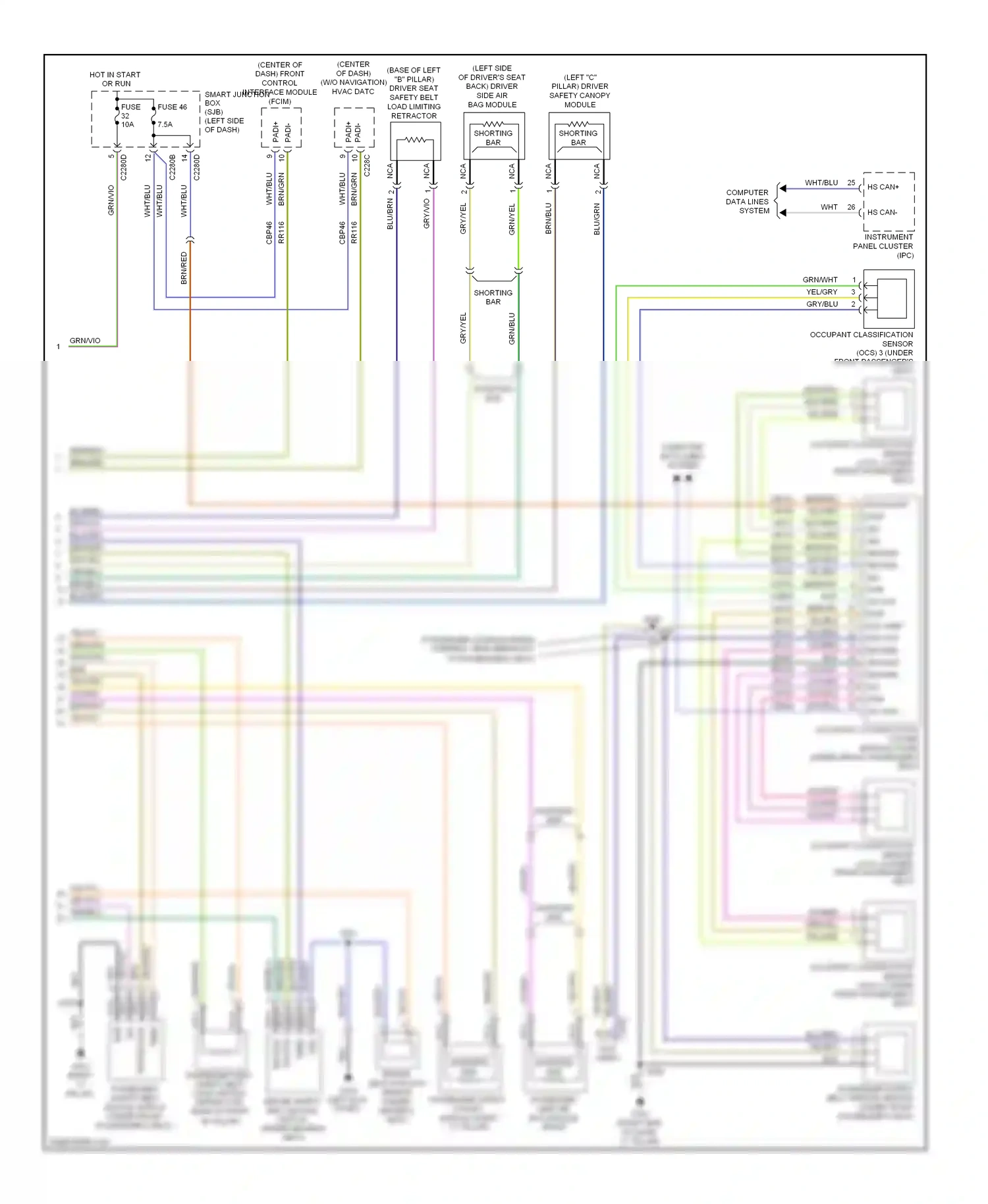 Lincoln MKS I (2008-2012) occupant classification system module (ocsm) wiring diagram  (3 of 3)