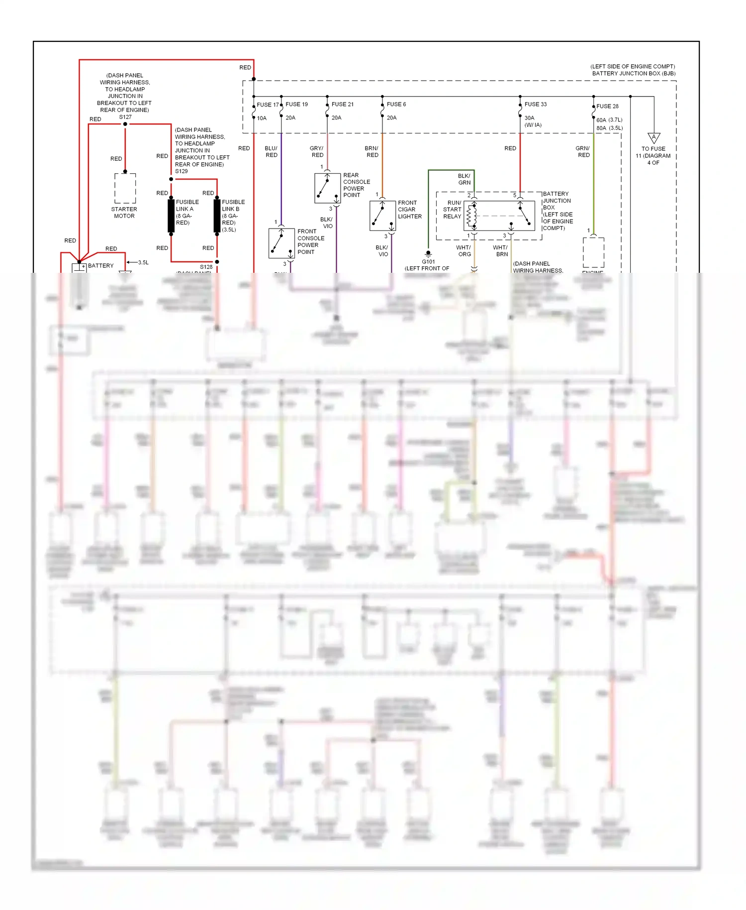 Lincoln MKS I (2008-2012) remote steering function column actuator (rfa) position switch wiring diagram  (1 of 1)