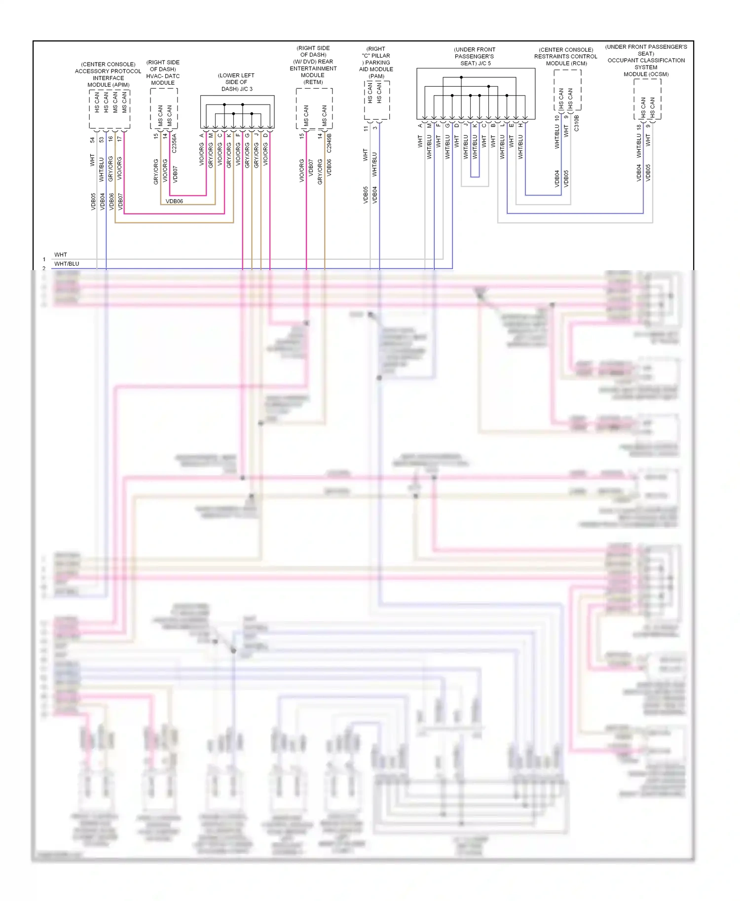 Lincoln MKT I (2009-2012) (center console) accessory protocol interface module (apim) wiring diagram  (1 of 1)