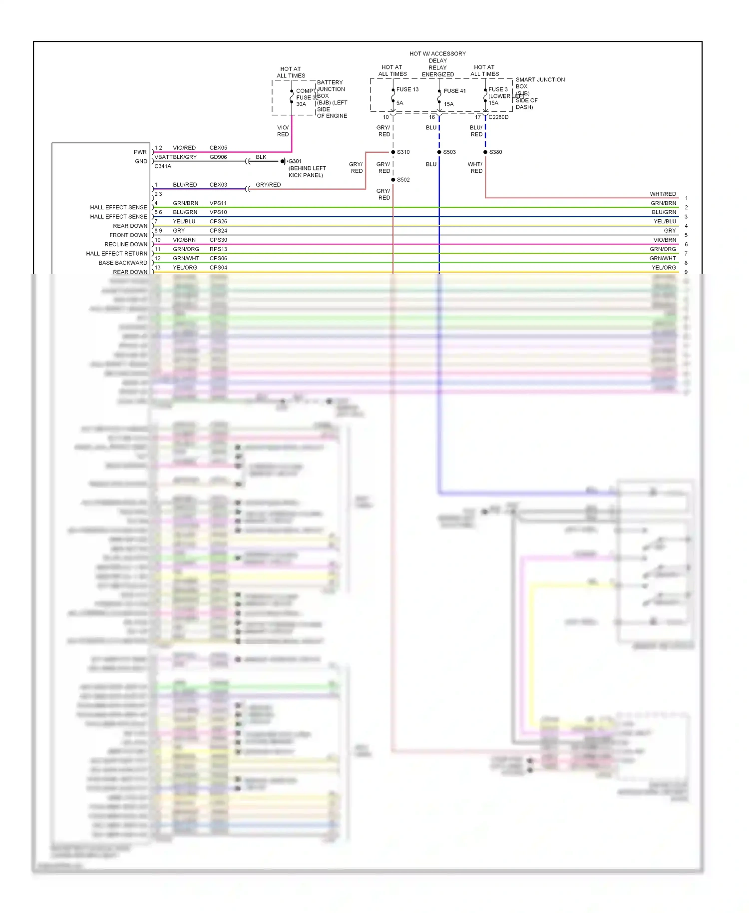 Lincoln MKT I (2009-2012) computer data lines system memory mirrors circuit wiring diagram  (1 of 1)