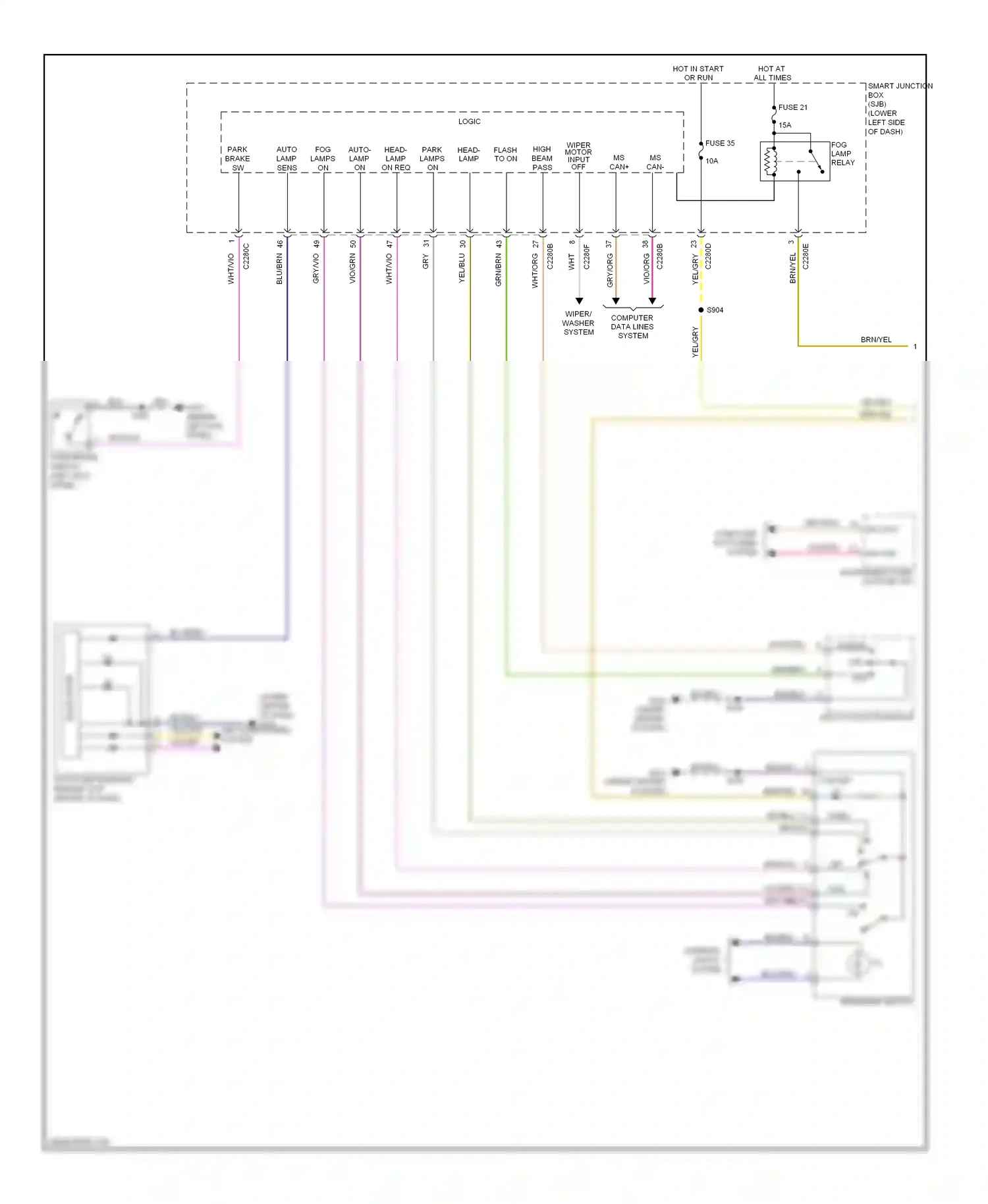 Lincoln MKT I (2009-2012) computer data lines system wiring diagram  (16 of 53)