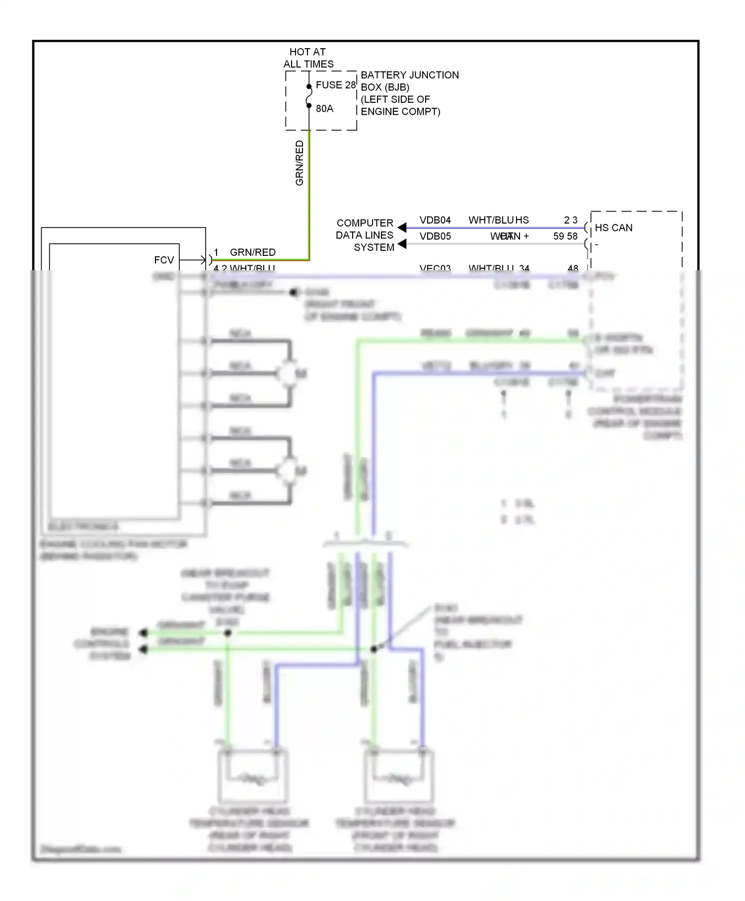Lincoln MKT I (2009-2012) engine controls system wiring diagram  (6 of 7)