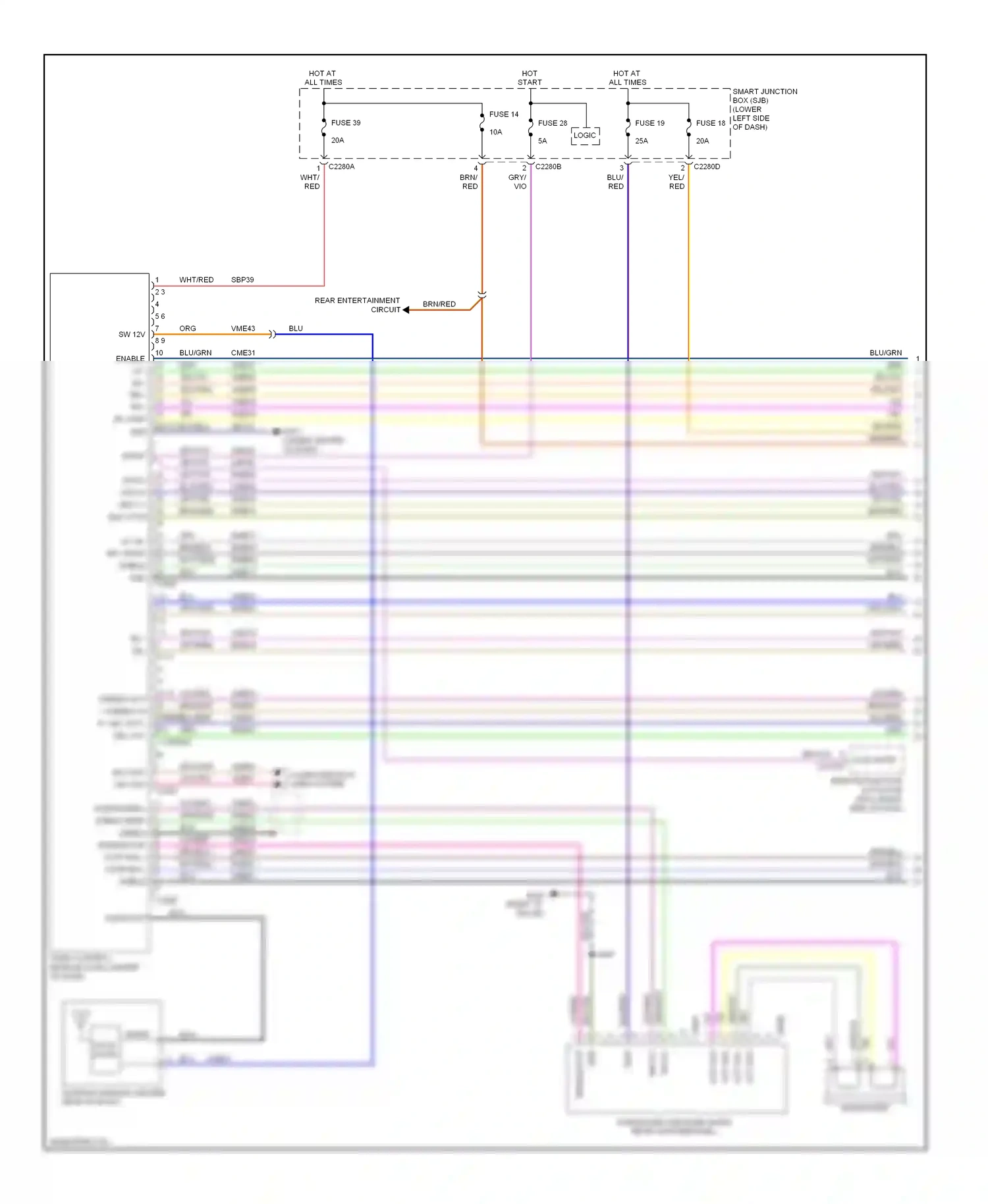 Lincoln MKT I (2009-2012) input wiring diagram  (1 of 1)