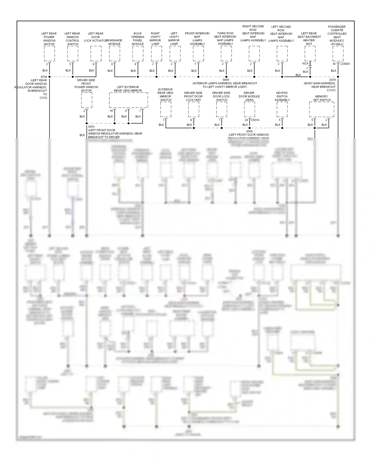 Lincoln MKT I (2009-2012) memory set switch wiring diagram  (3 of 5)