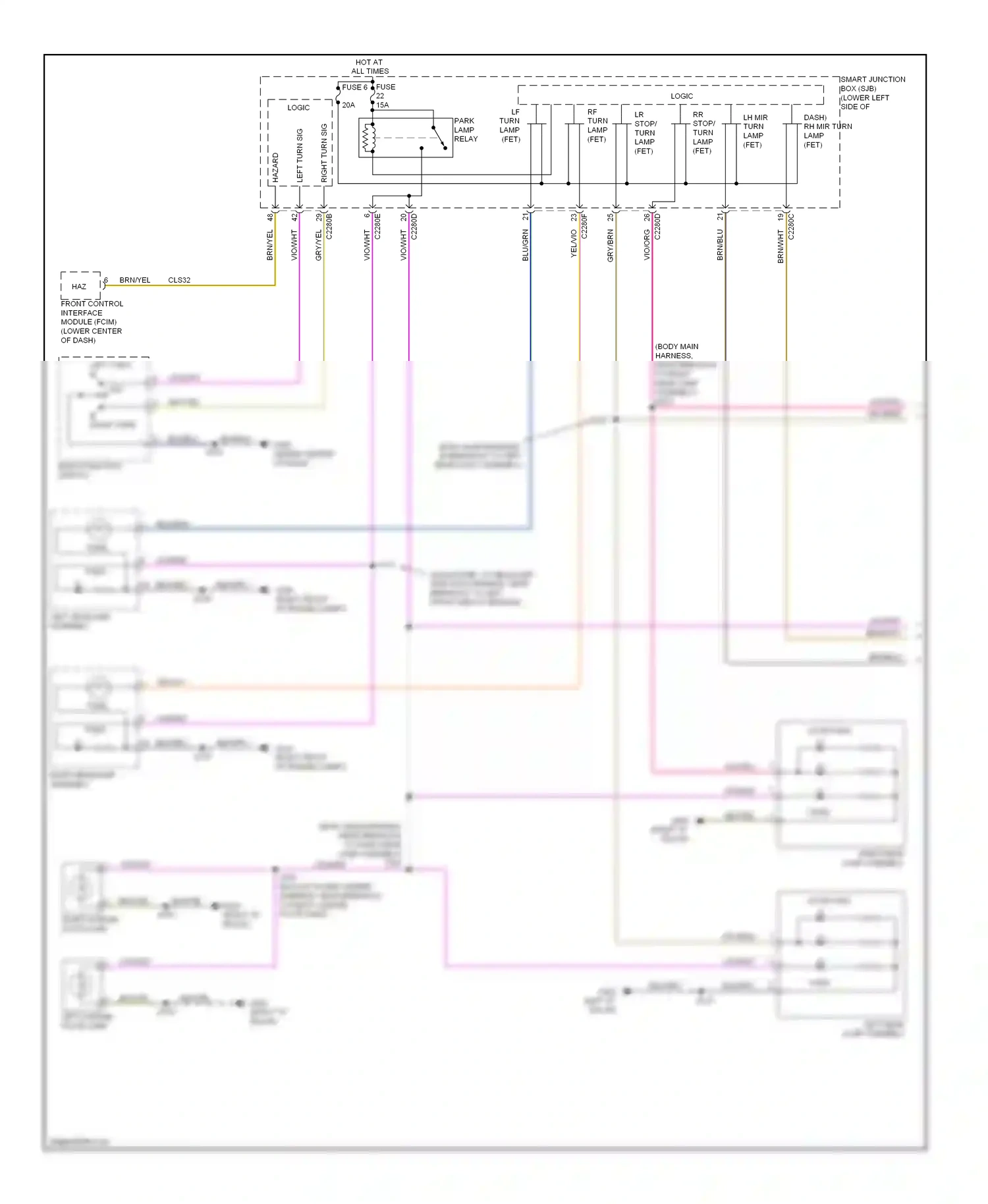 Lincoln MKT I (2009-2012) multi- function switch wiring diagram  (1 of 4)