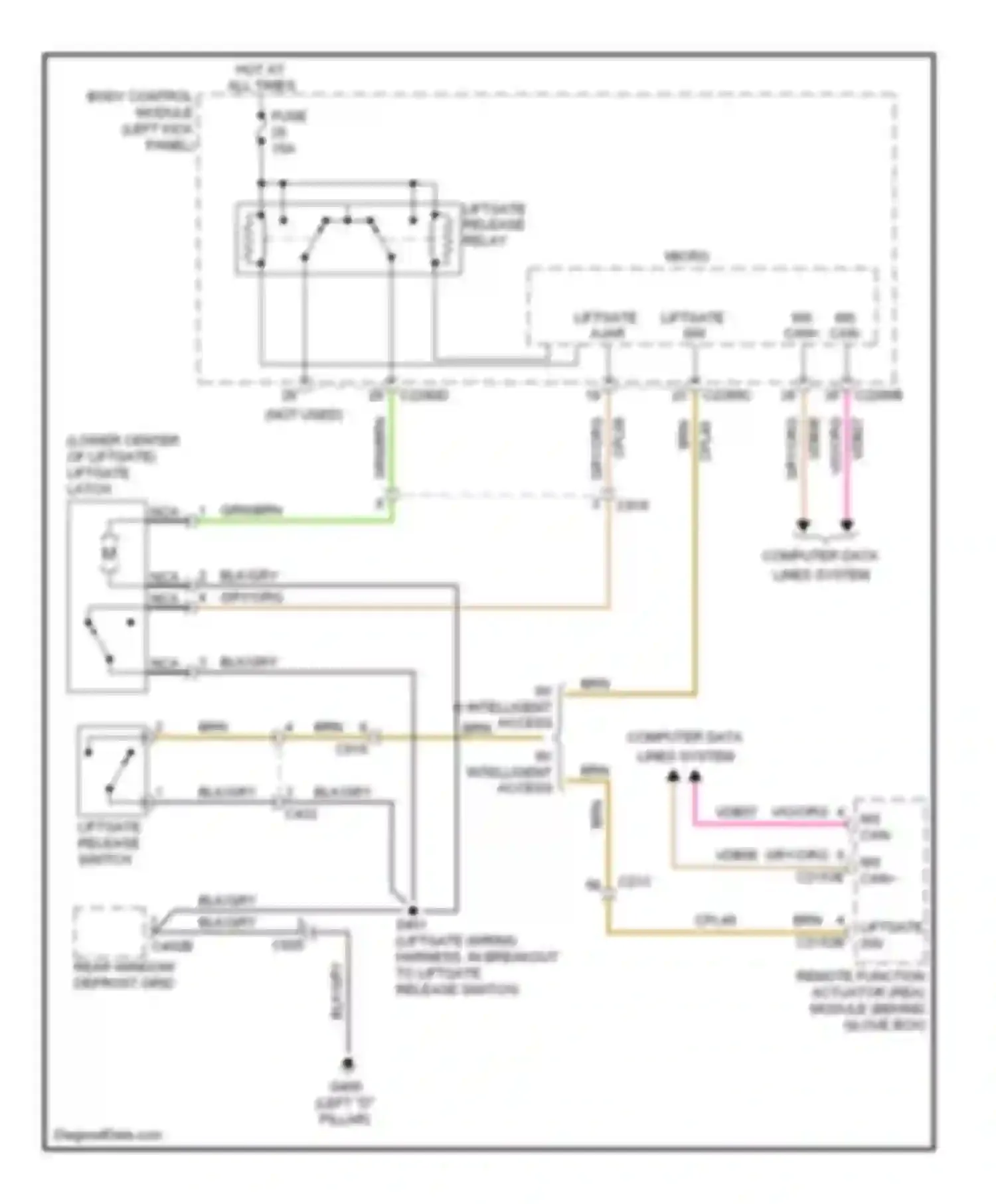Wiring diagram brn for Lincoln MKX I facelift (2010-2015) (53 of 57)