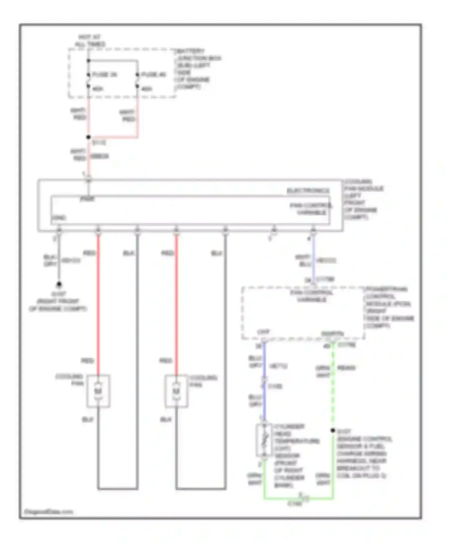 Wiring diagram fuse 39 for Lincoln MKX I facelift (2010-2015) (2 of 5)