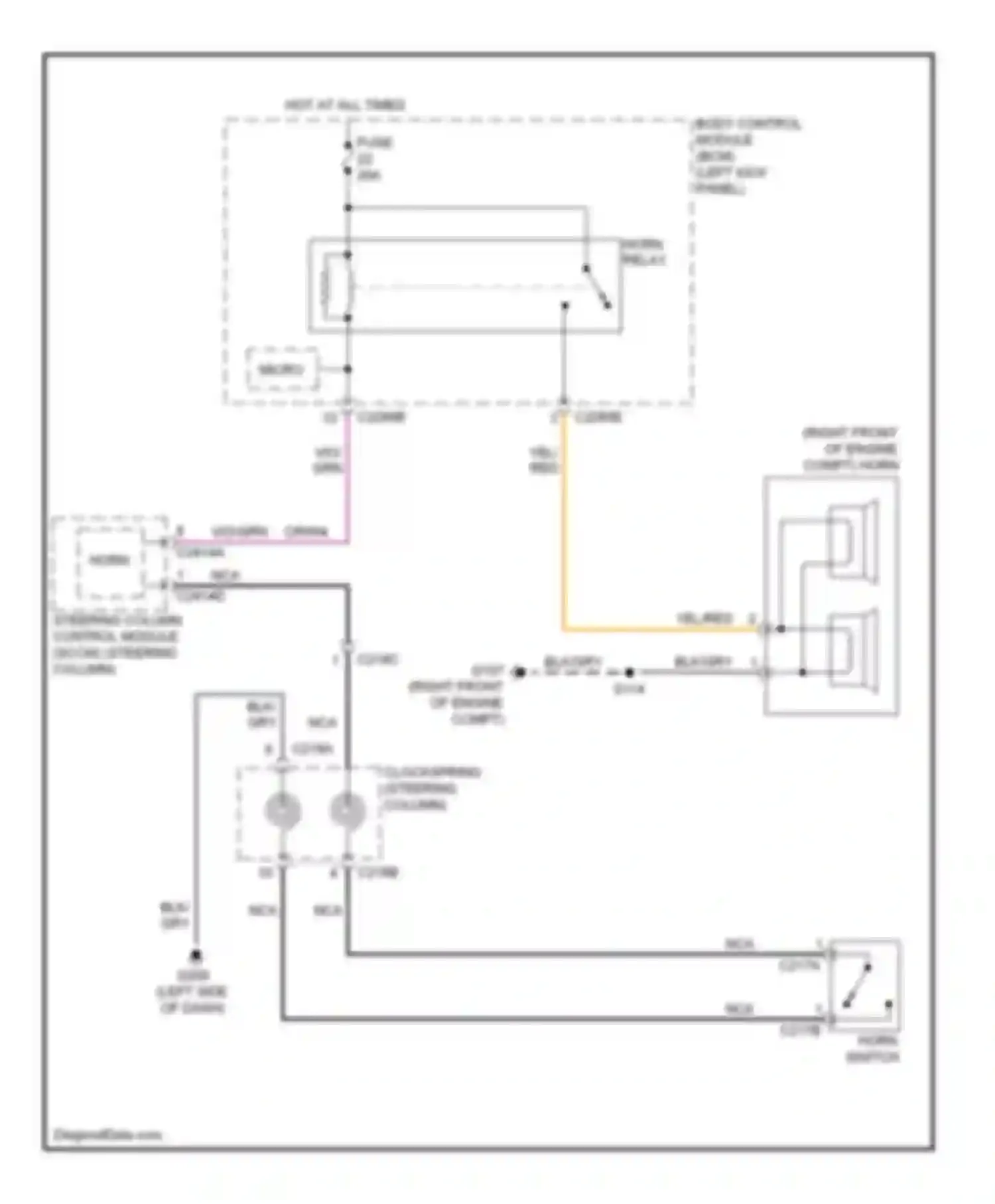 Wiring diagram grn for Lincoln MKX I facelift (2010-2015) (25 of 71)