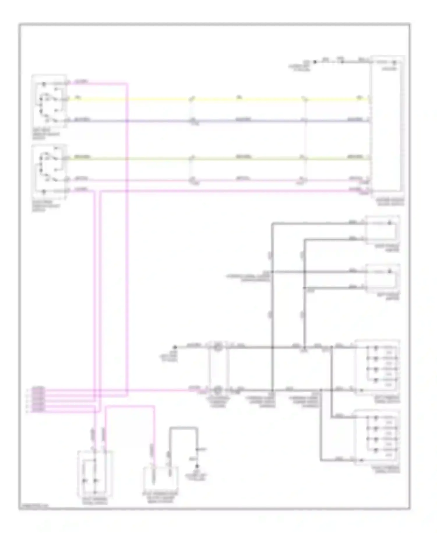 Wiring diagram right paddle shifter for Lincoln MKX I facelift (2010-2015) (2 of 2)