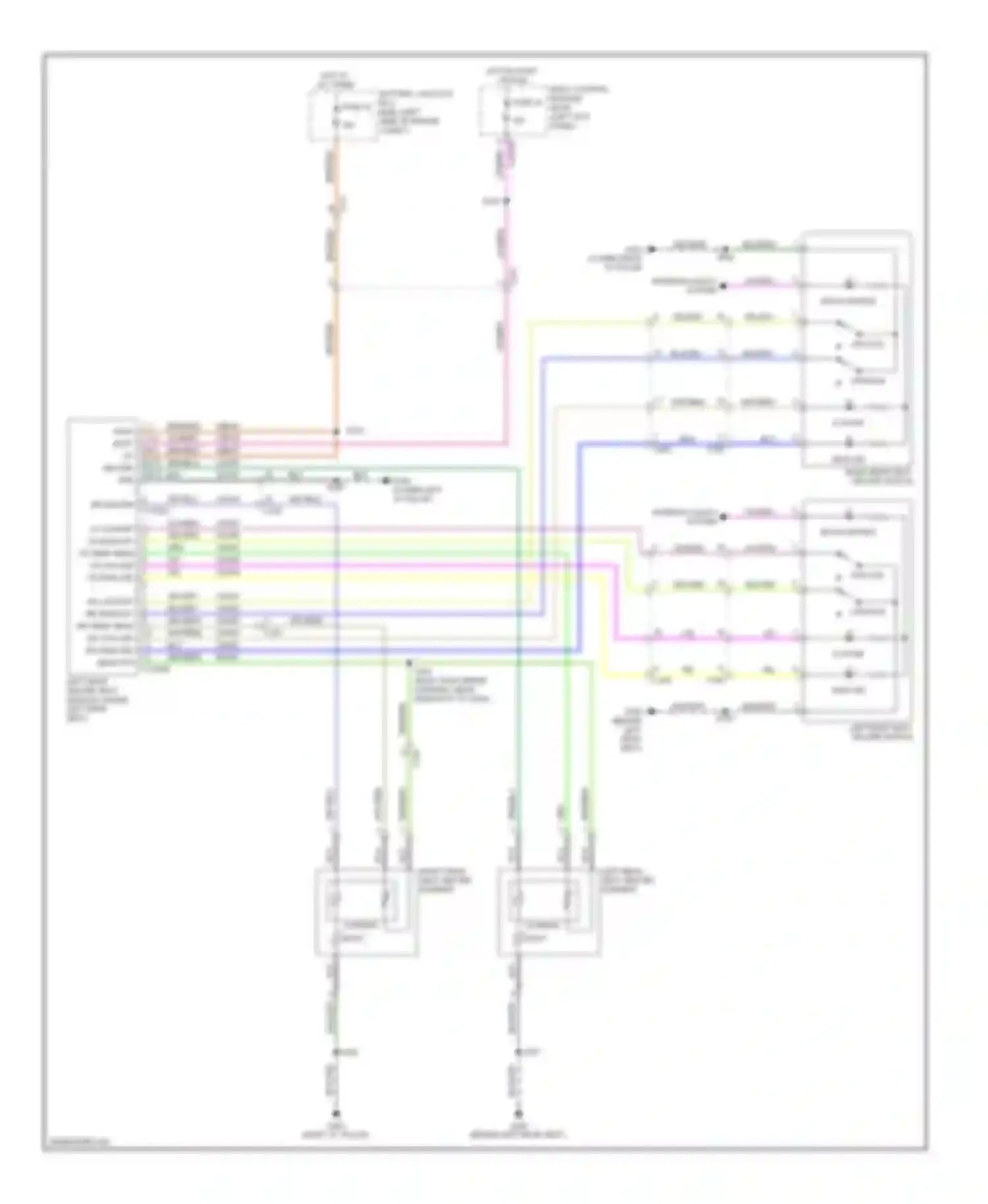 Wiring diagram right rear seat heater switch for Lincoln MKX I facelift (2010-2015) (3 of 3)