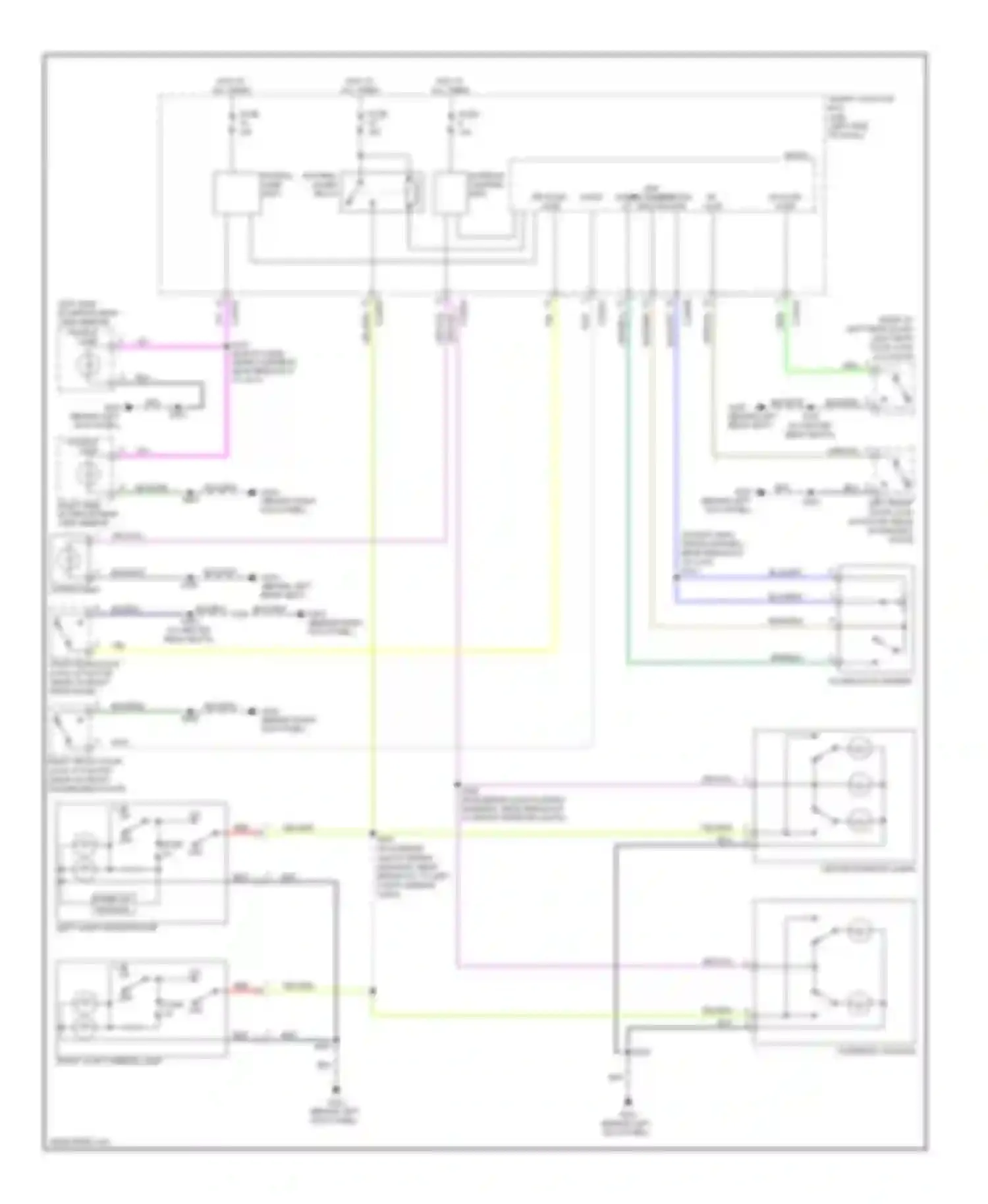 Wiring diagram cargo lamp for Lincoln MKX I (2006-2010) (1 of 1)