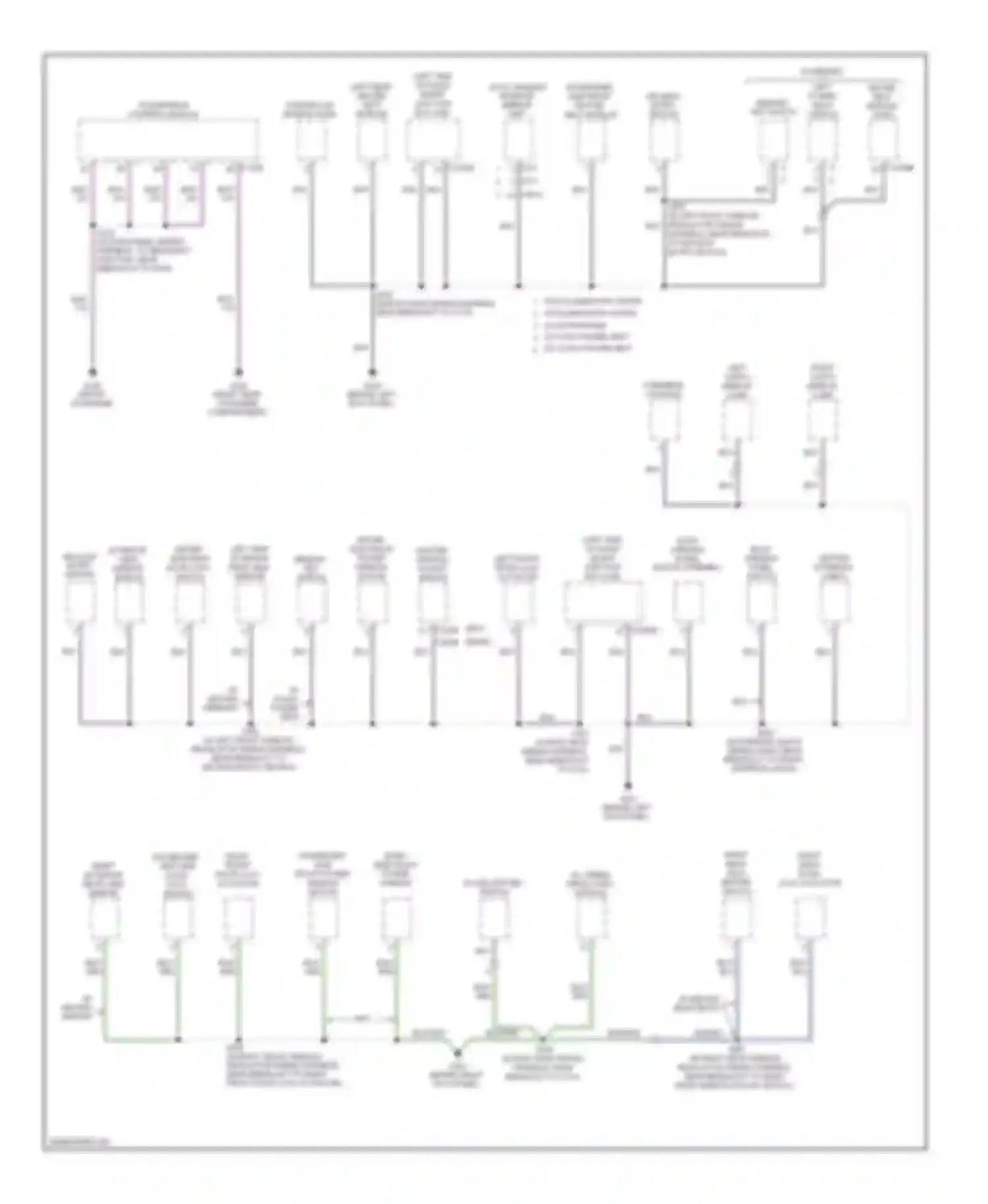 Wiring diagram (in left front window regulator wiring harness, near breakout to keyless for Lincoln MKX I (2006-2010) (1 of 1)