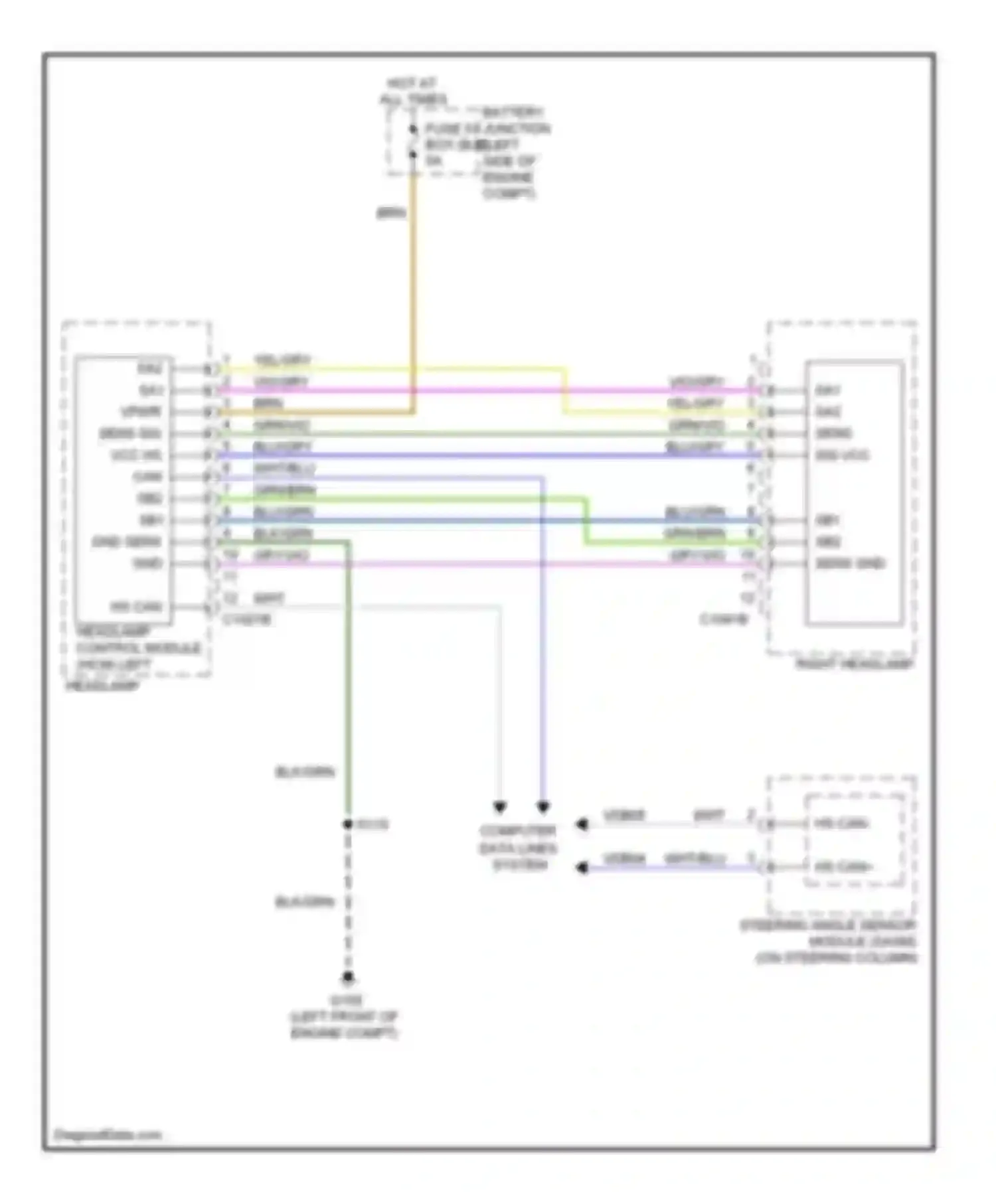 Wiring diagram vio/gry for Lincoln MKX I (2006-2010) (11 of 23)