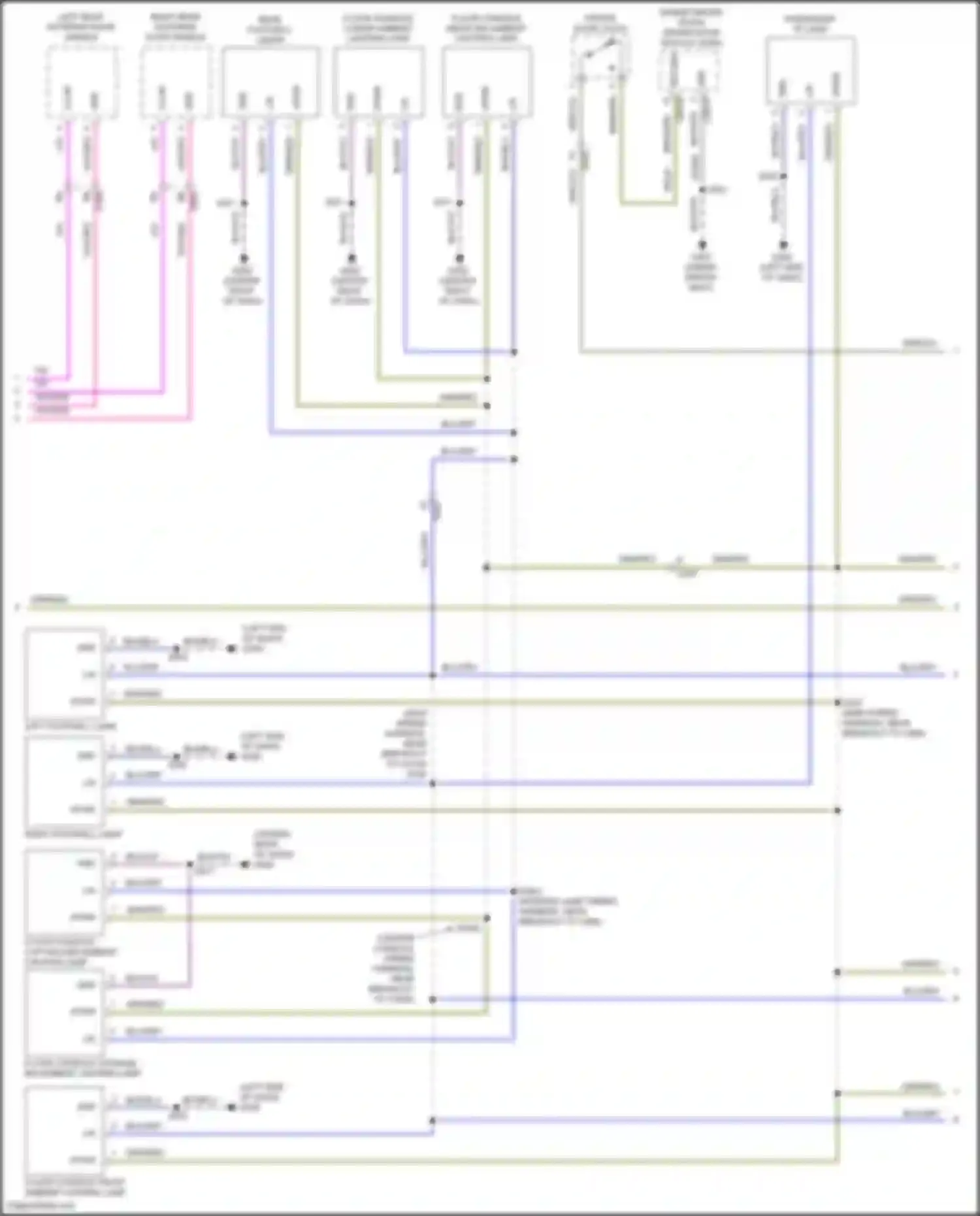 Wiring diagram driver door latch for Lincoln MKX II (2015-2018) (3 of 5)