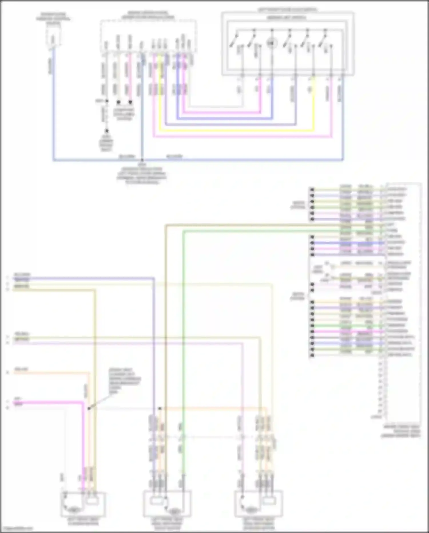 Wiring diagram driver door window control switch for Lincoln MKX II (2015-2018) (3 of 10)
