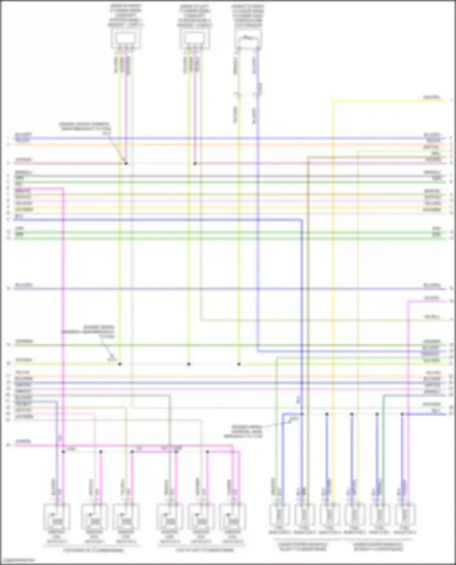 Wiring diagram fuel injector 1 for Lincoln MKX II (2015-2018) (2 of 2)
