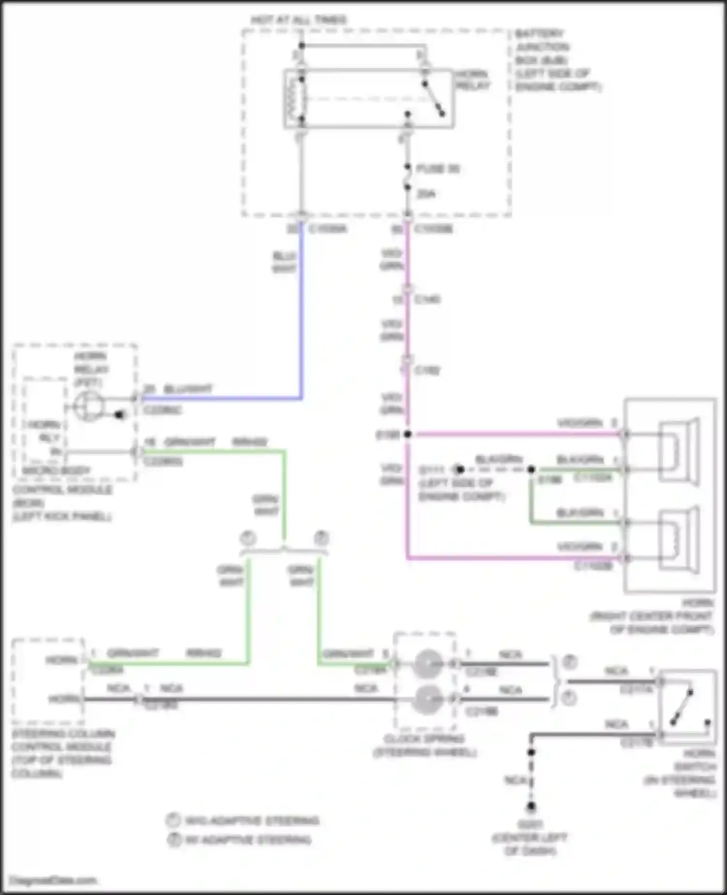 Wiring diagram hot at all times for Lincoln MKX II (2015-2018) (14 of 79)