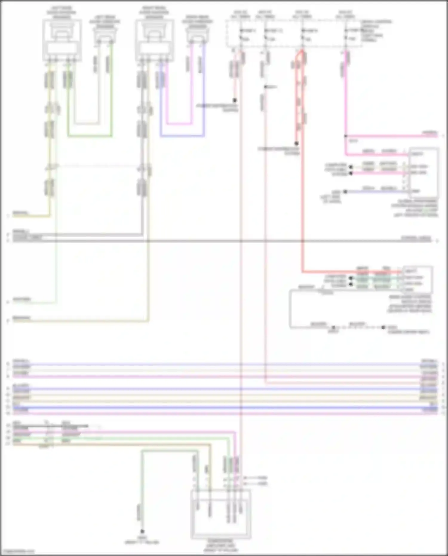 Wiring diagram left rear door tweeter speaker for Lincoln MKX II (2015-2018) (5 of 8)