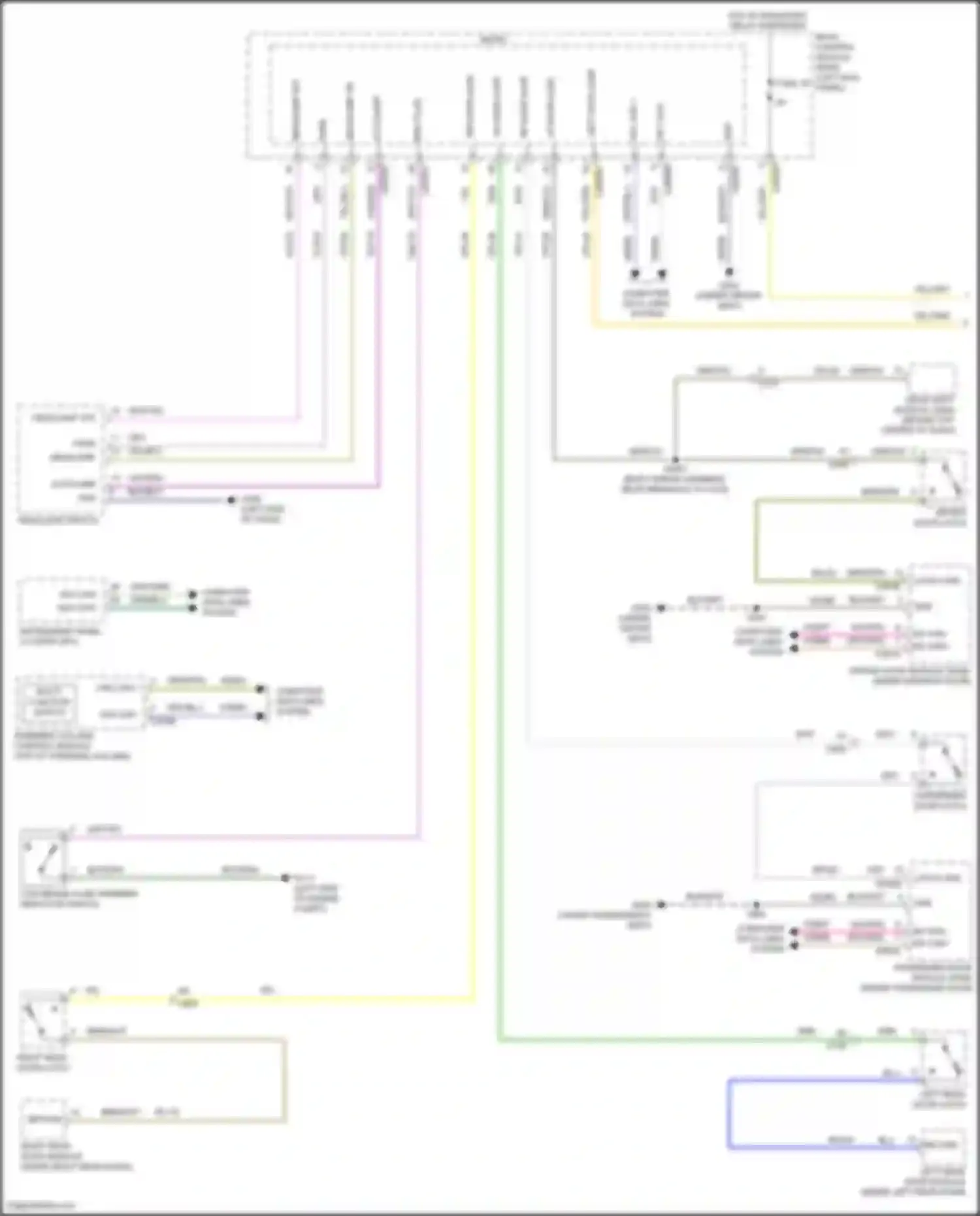 Wiring diagram low brake fluid warning indicator switch for Lincoln MKX II (2015-2018) (2 of 4)