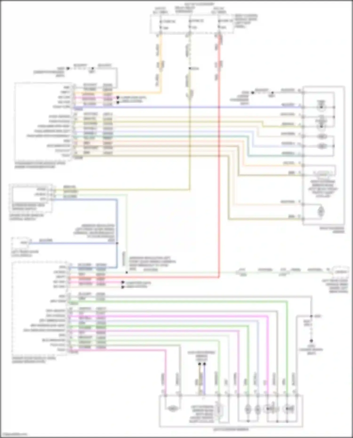 Wiring diagram pass mirr mtr down/right for Lincoln MKX II (2015-2018) (1 of 1)