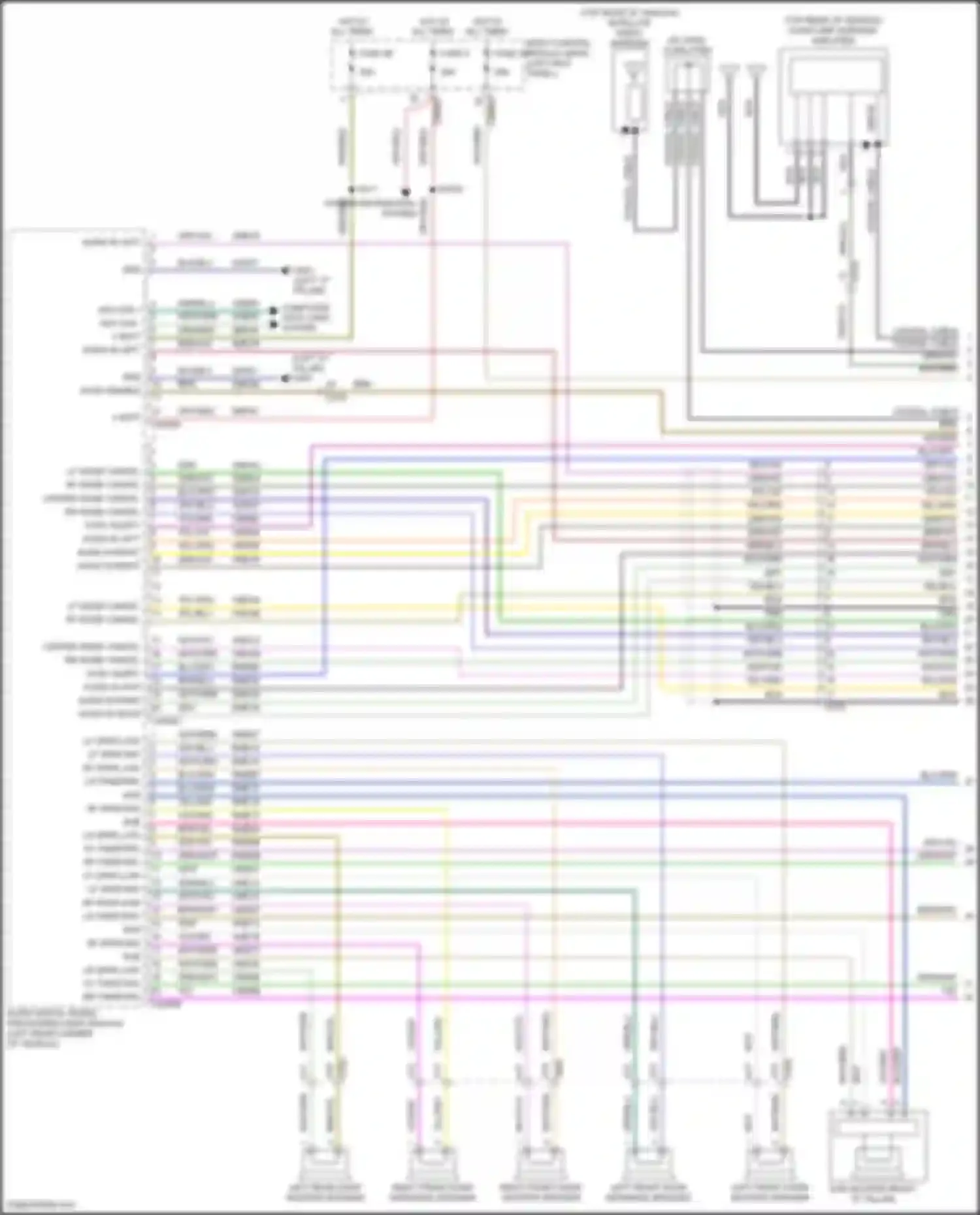 Wiring diagram right front door woofer speaker for Lincoln MKX II (2015-2018) (2 of 6)