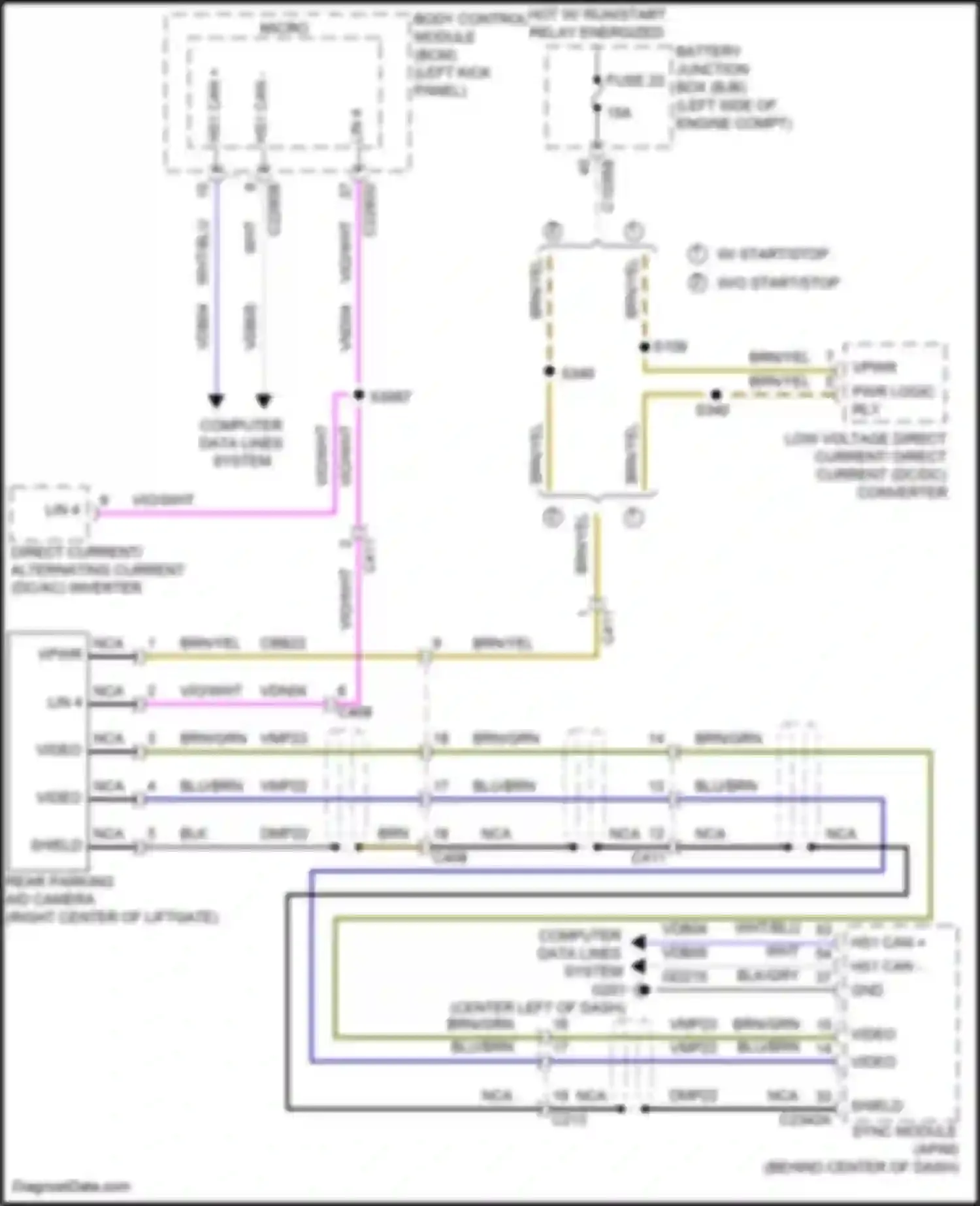 Wiring diagram vio/wht for Lincoln MKX II (2015-2018) (20 of 61)