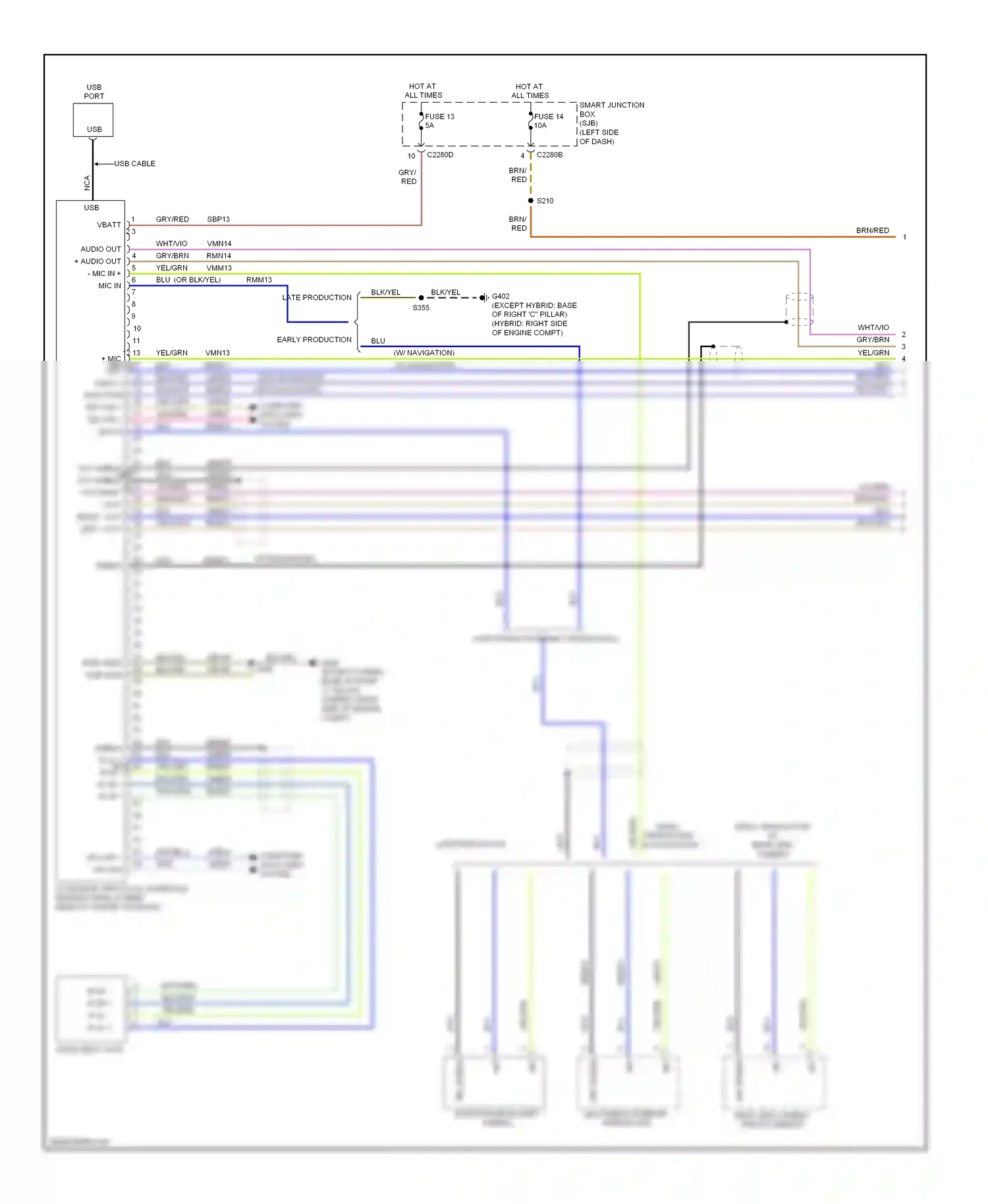 Lincoln MKZ I facelift (2009-2012) accessory protocol interface module (apim) (hybrid: rear of center console) wiring diagram  (3 of 3)