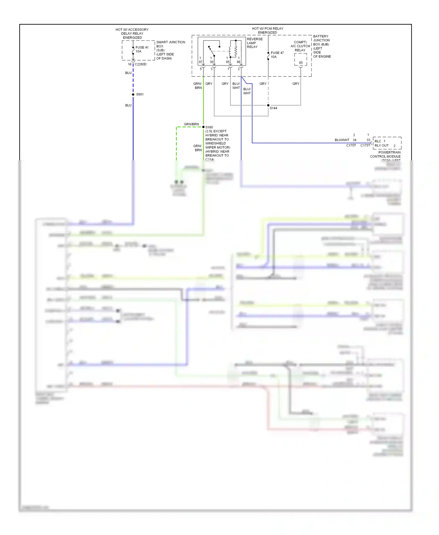 Lincoln MKZ I facelift (2009-2012) blu wiring diagram  (24 of 40)