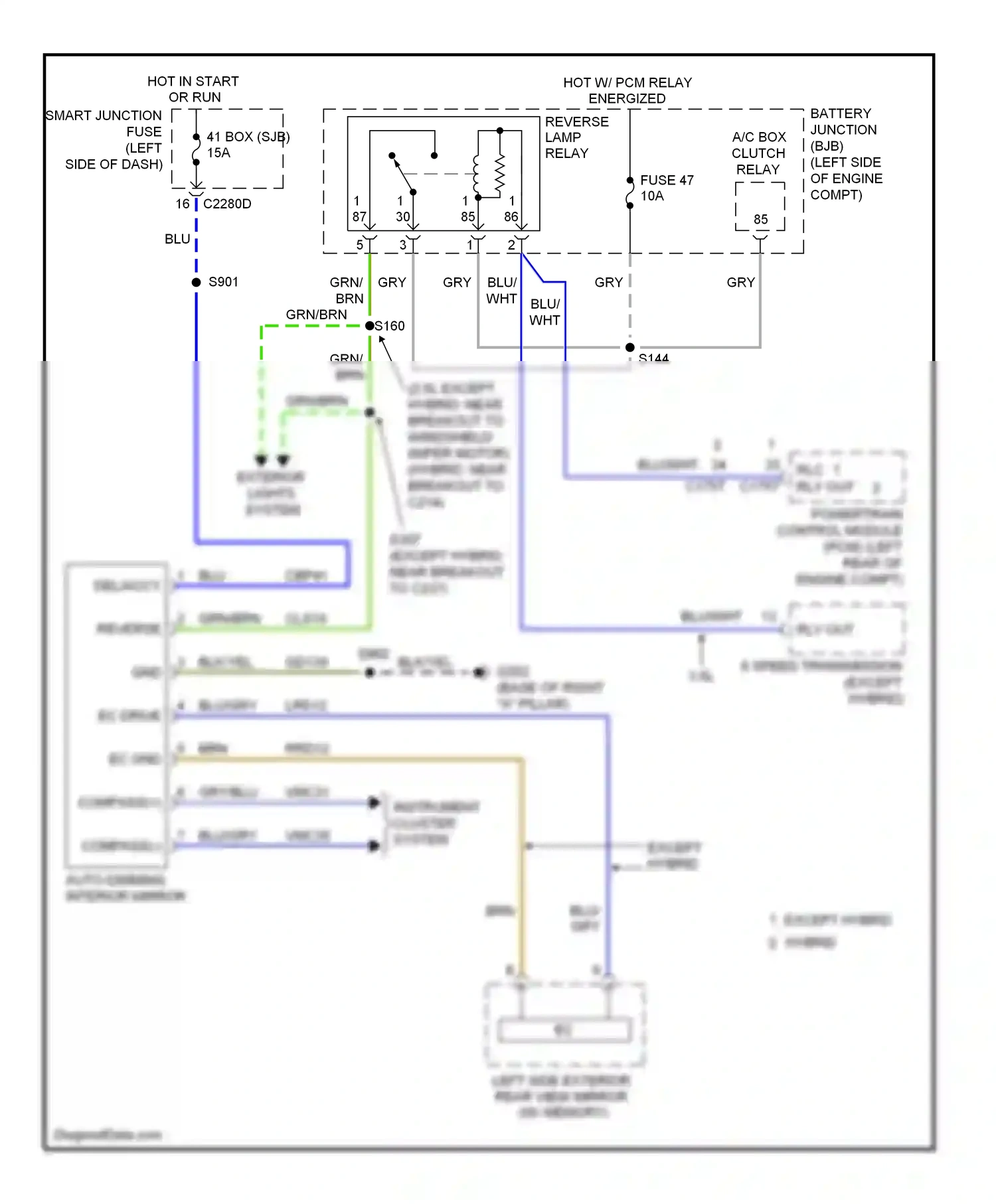 Lincoln MKZ I facelift (2009-2012) blu wiring diagram  (23 of 40)