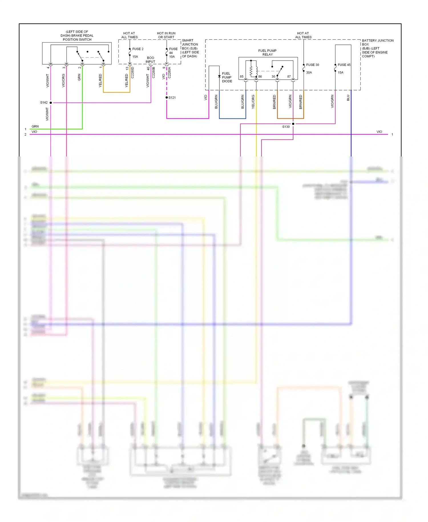 Lincoln MKZ I facelift (2009-2012) blu/grn wiring diagram  (8 of 17)