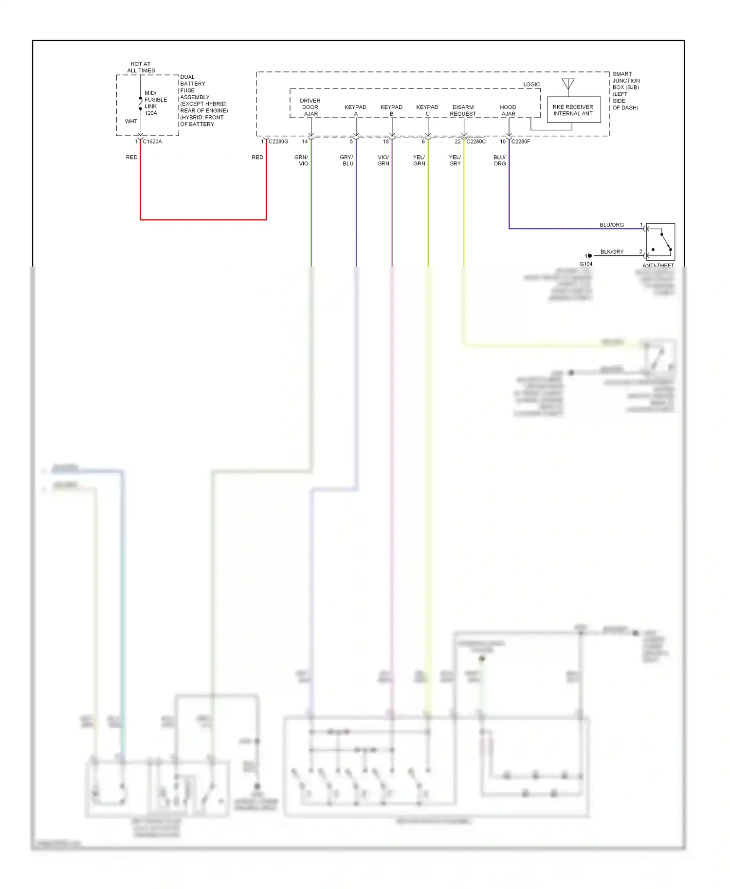 Lincoln MKZ I facelift (2009-2012) blu/grn wiring diagram  (4 of 17)