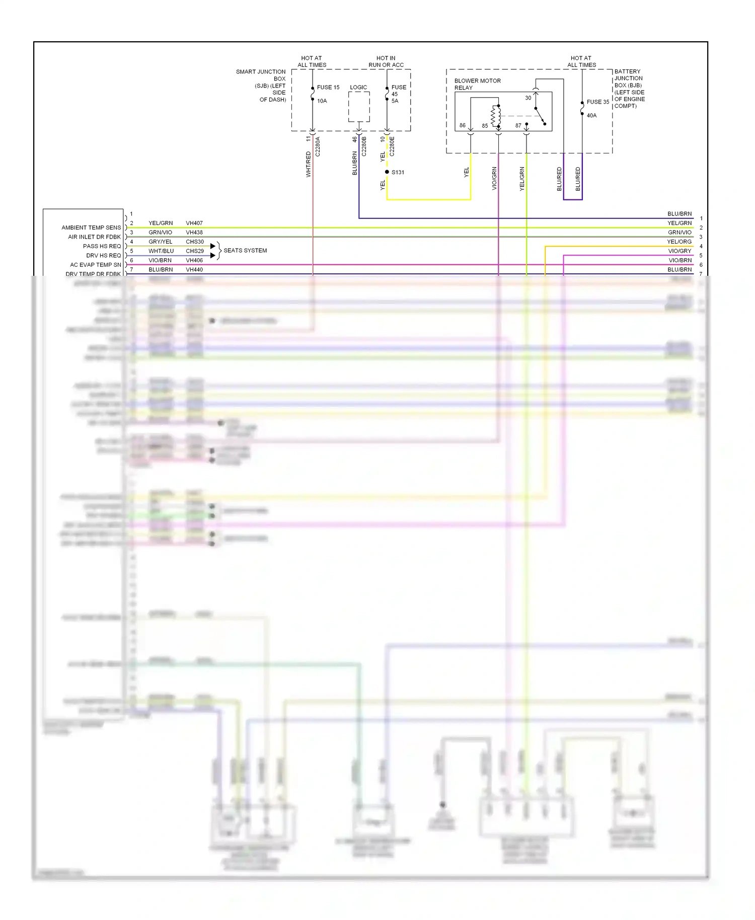 Lincoln MKZ I facelift (2009-2012) blu/org wiring diagram  (2 of 22)