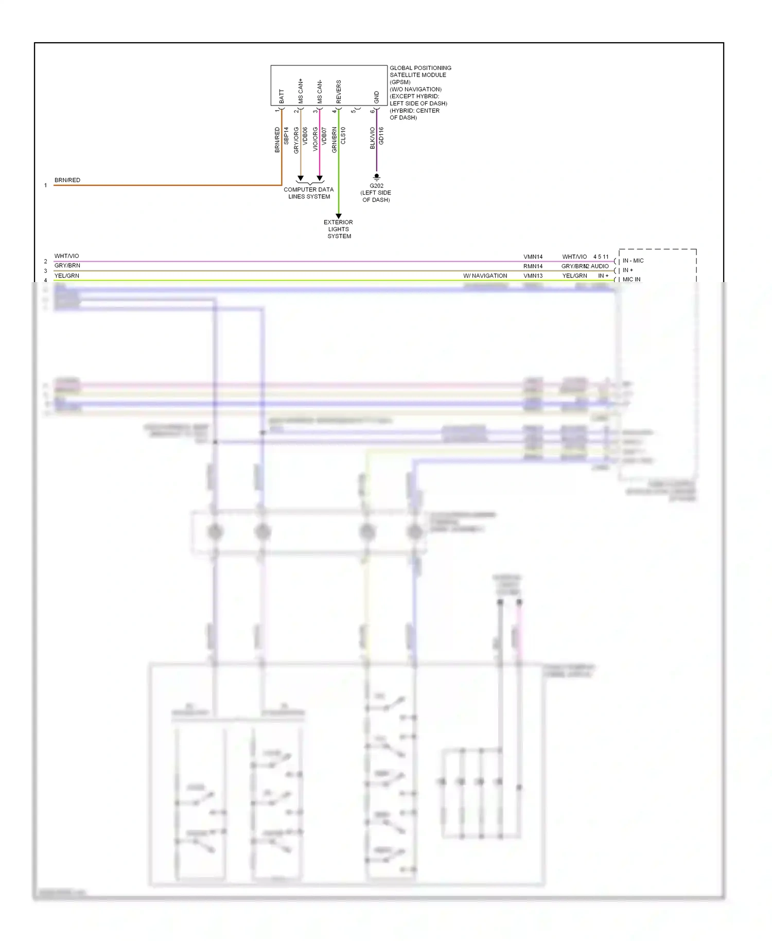 Lincoln MKZ I facelift (2009-2012) blu/org wiring diagram  (20 of 22)