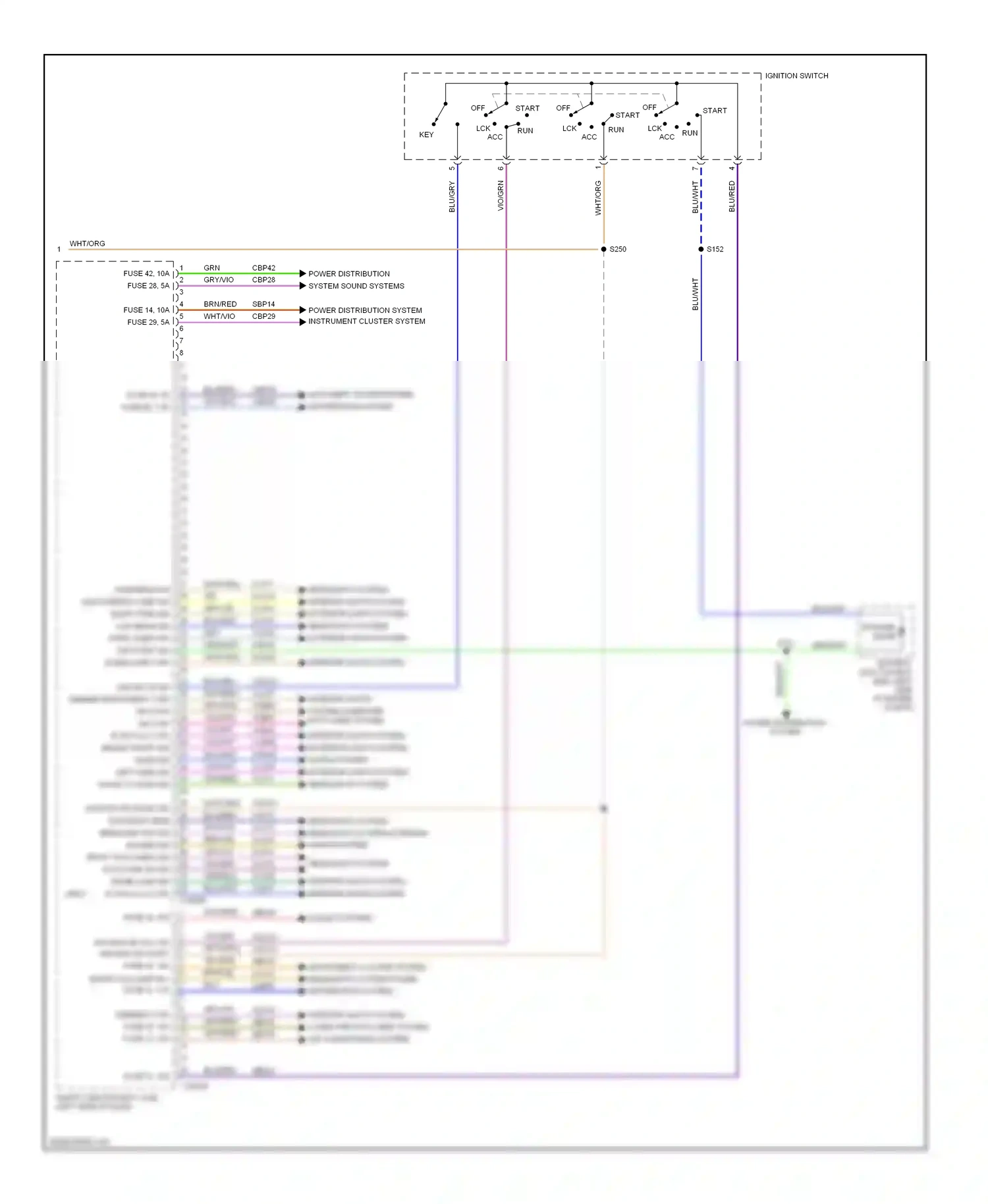 Lincoln MKZ I facelift (2009-2012) blu/red wiring diagram  (5 of 11)