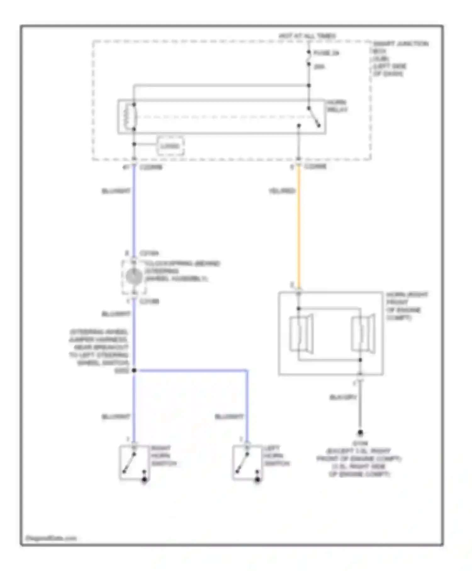 Wiring diagram fuse 24 for Lincoln MKZ I facelift (2009-2012) (1 of 2)