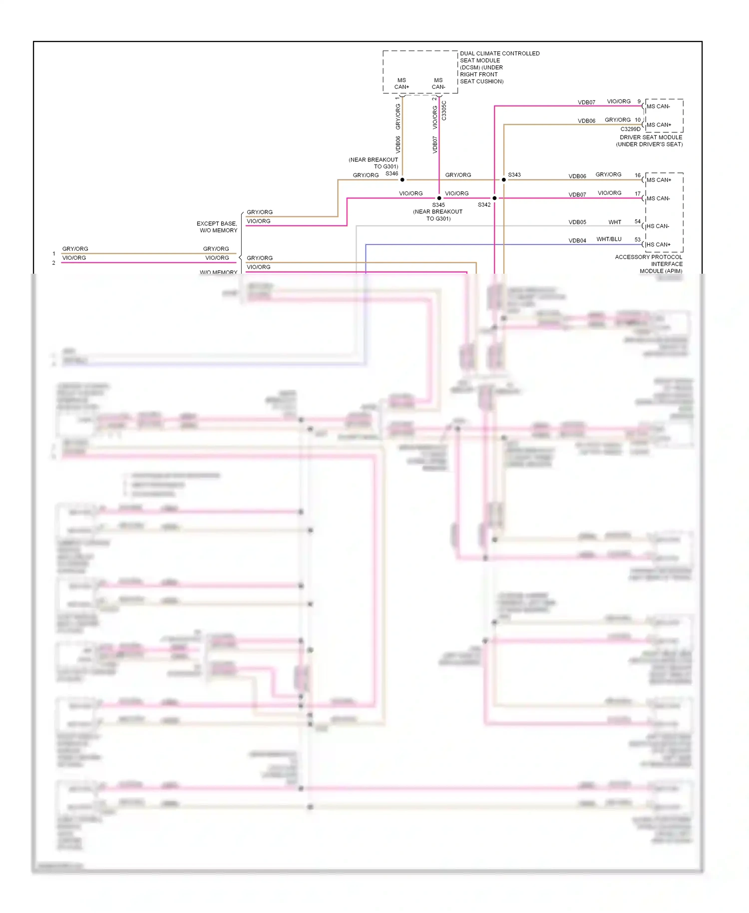 Lincoln MKZ I facelift (2009-2012) module (apim) (w/ sync) wiring diagram  (1 of 1)