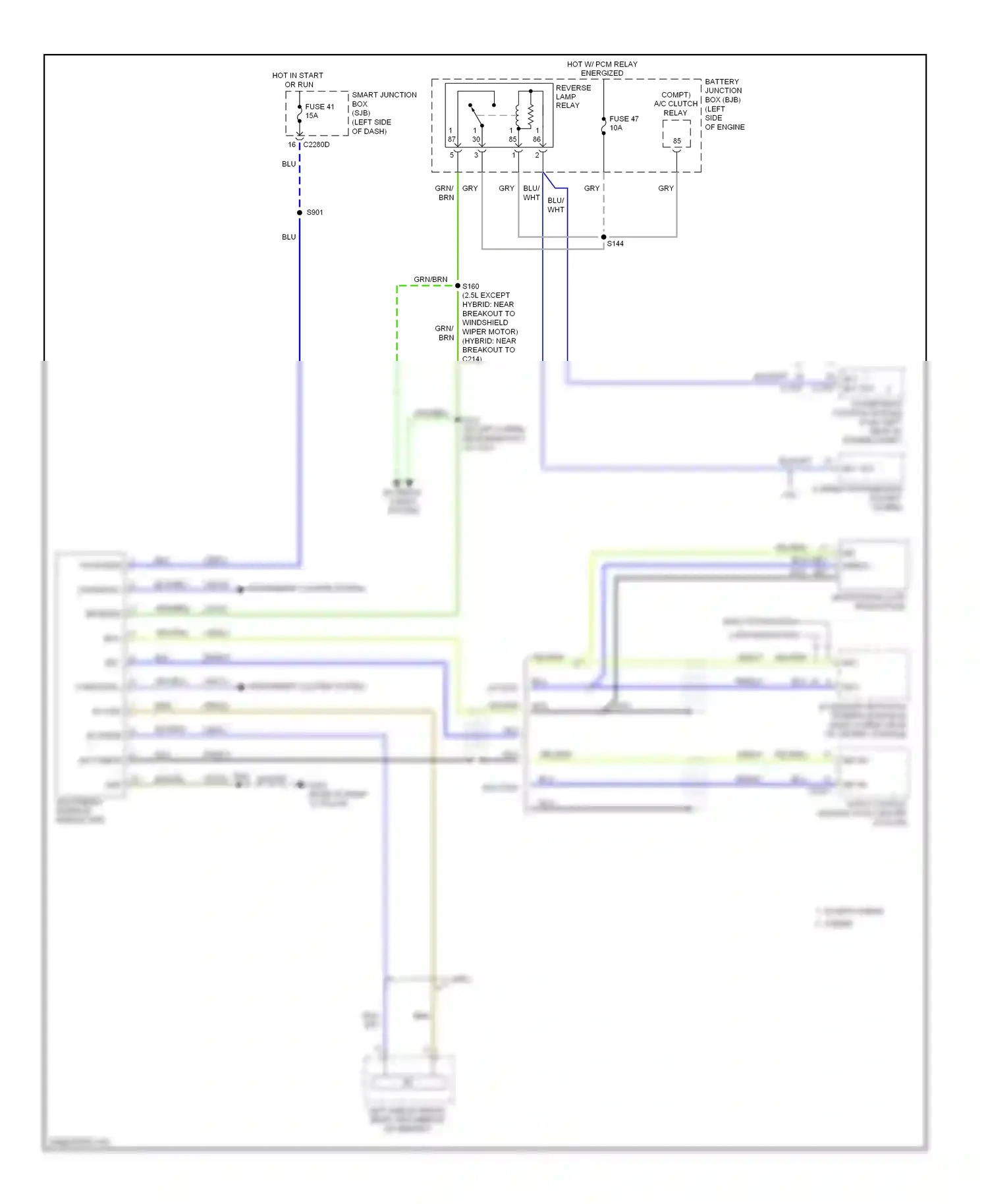 Lincoln MKZ I facelift (2009-2012) multimedia interior mirror unit wiring diagram  (1 of 3)