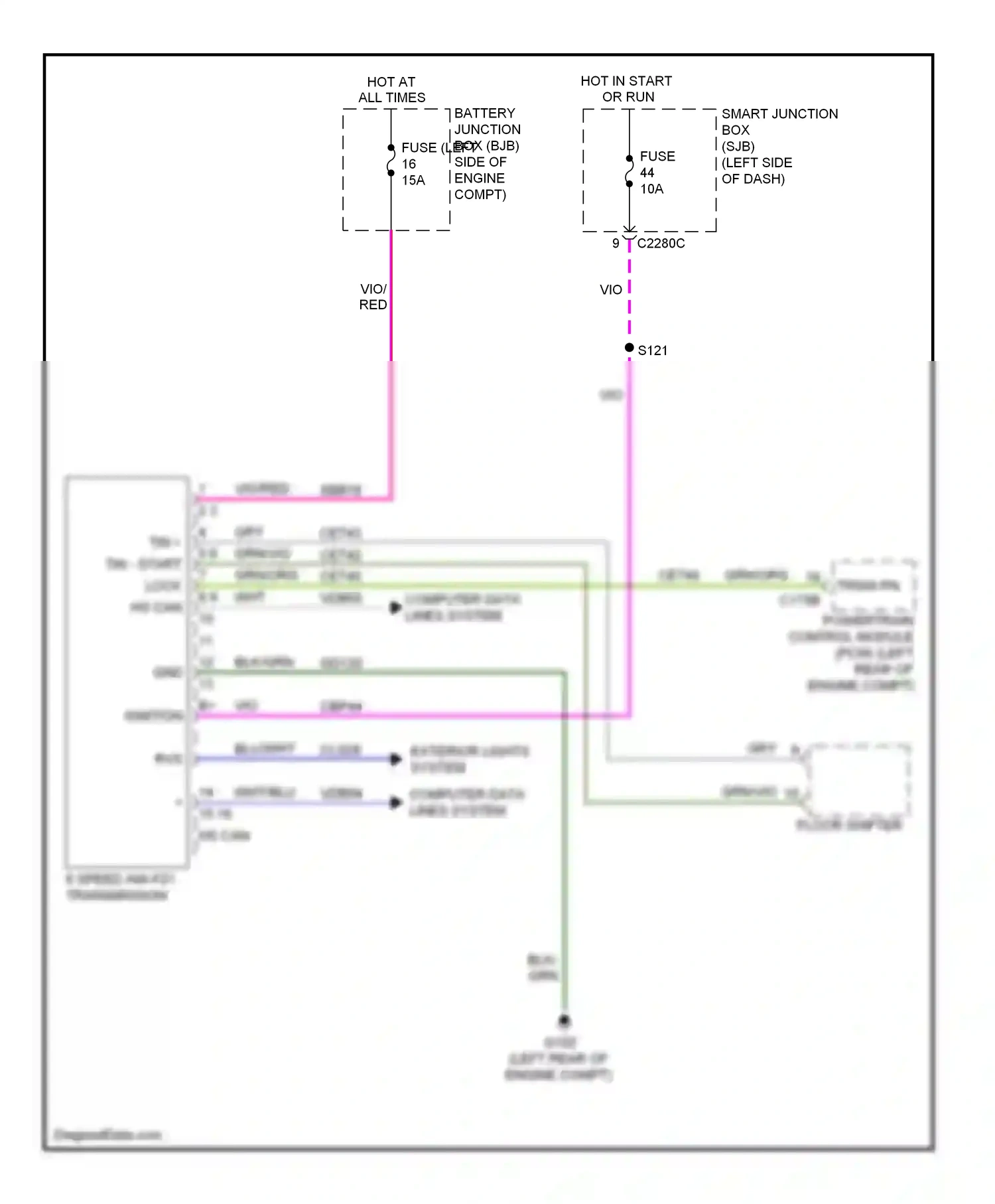 Lincoln MKZ I facelift (2009-2012) red wiring diagram  (22 of 30)